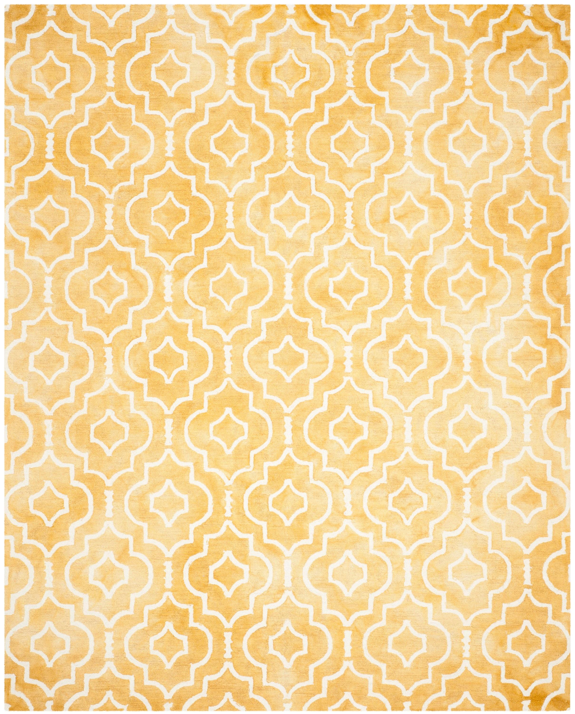 Dip Dye DDY538 Hand Tufted Indoor Area Rug - Gold/Ivory - 8'x10' - Safavieh
