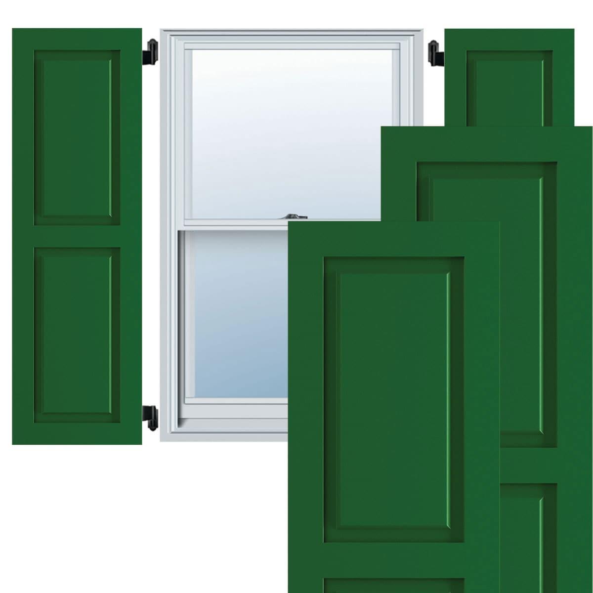 True Fit PVC Two Equal Raised Panel Shutters