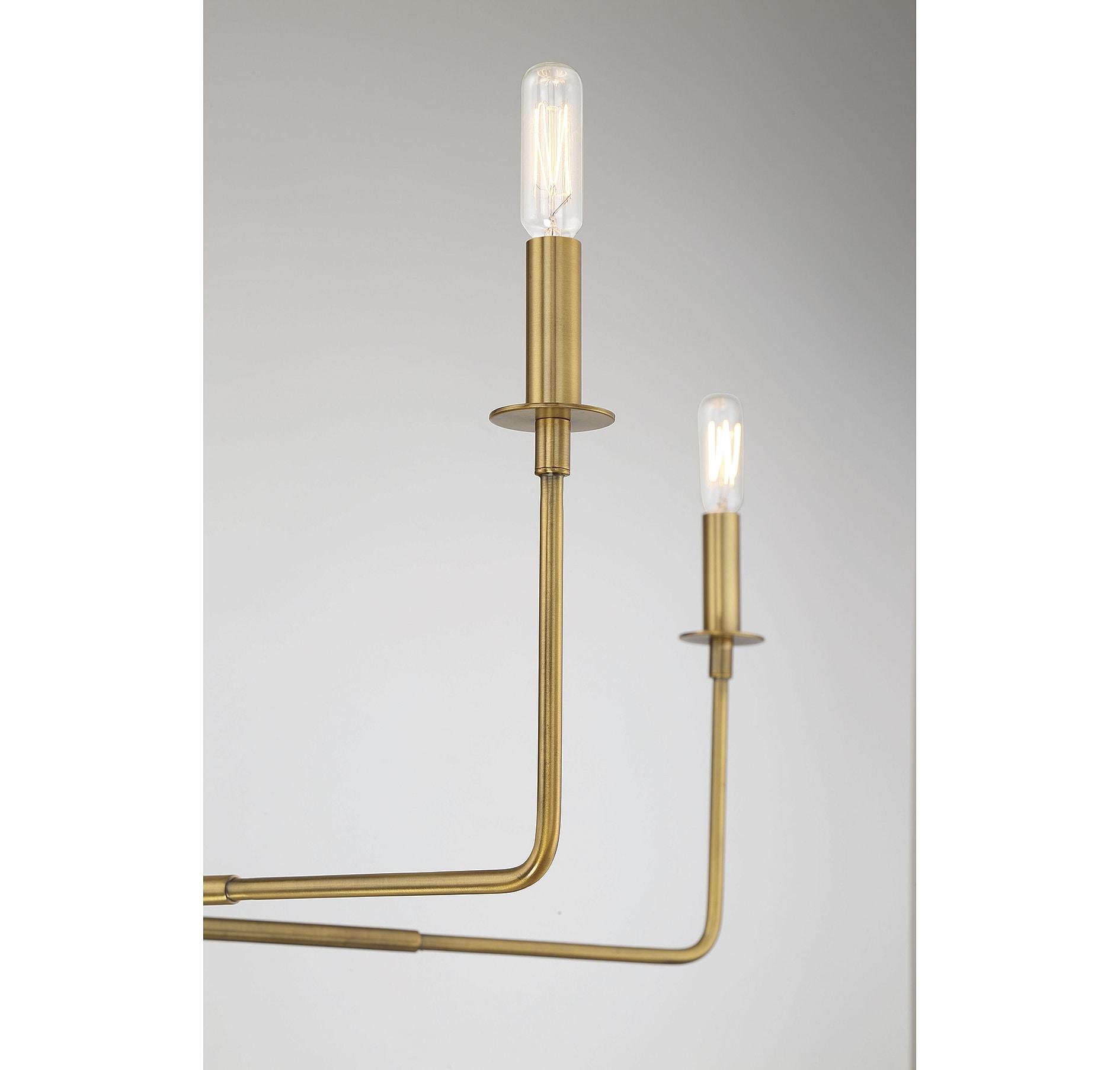 Savoy House Salerno 6 - Light Chandelier in  Warm Brass