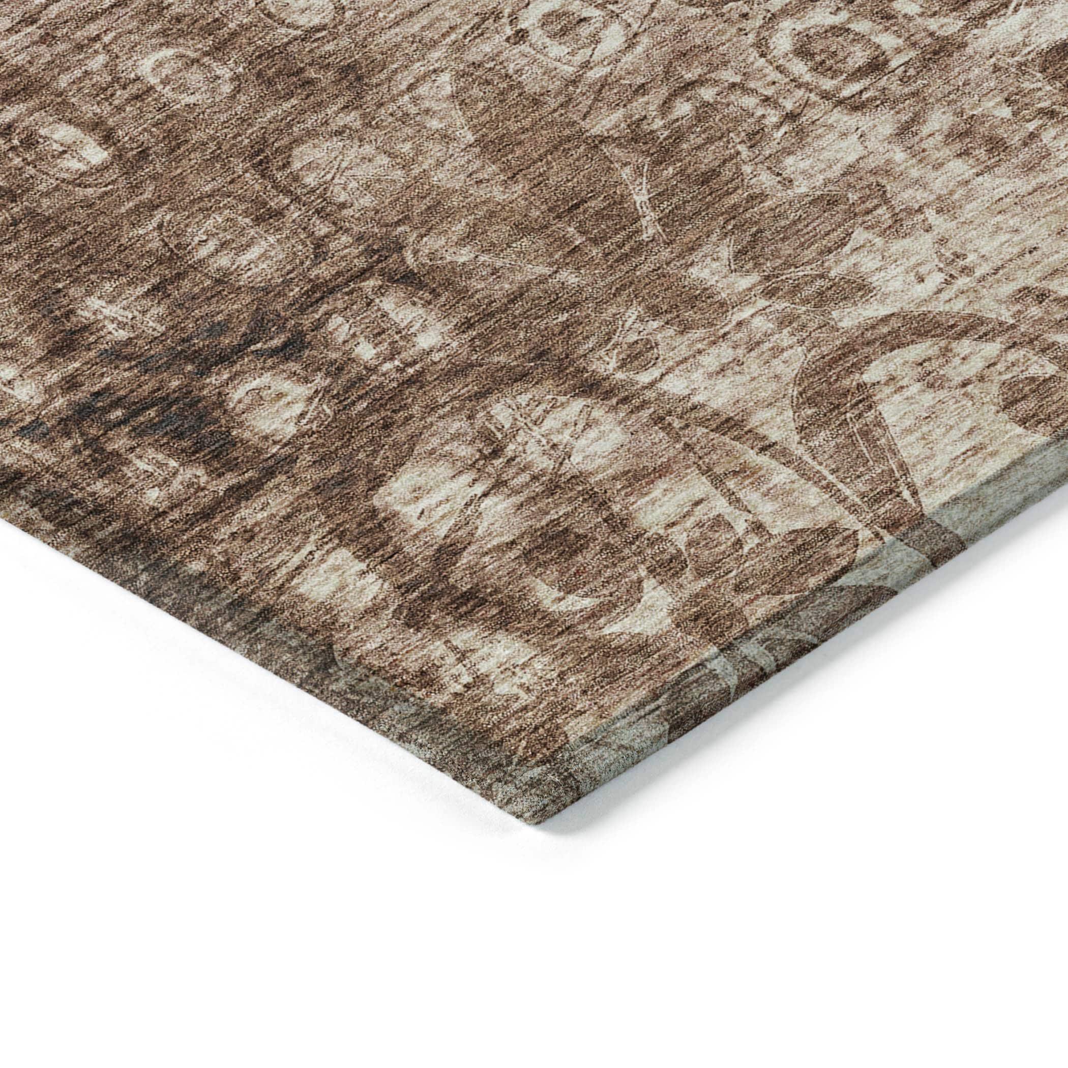 Chocolate Flat Woven Synthetic 9' x 12' Area Rug