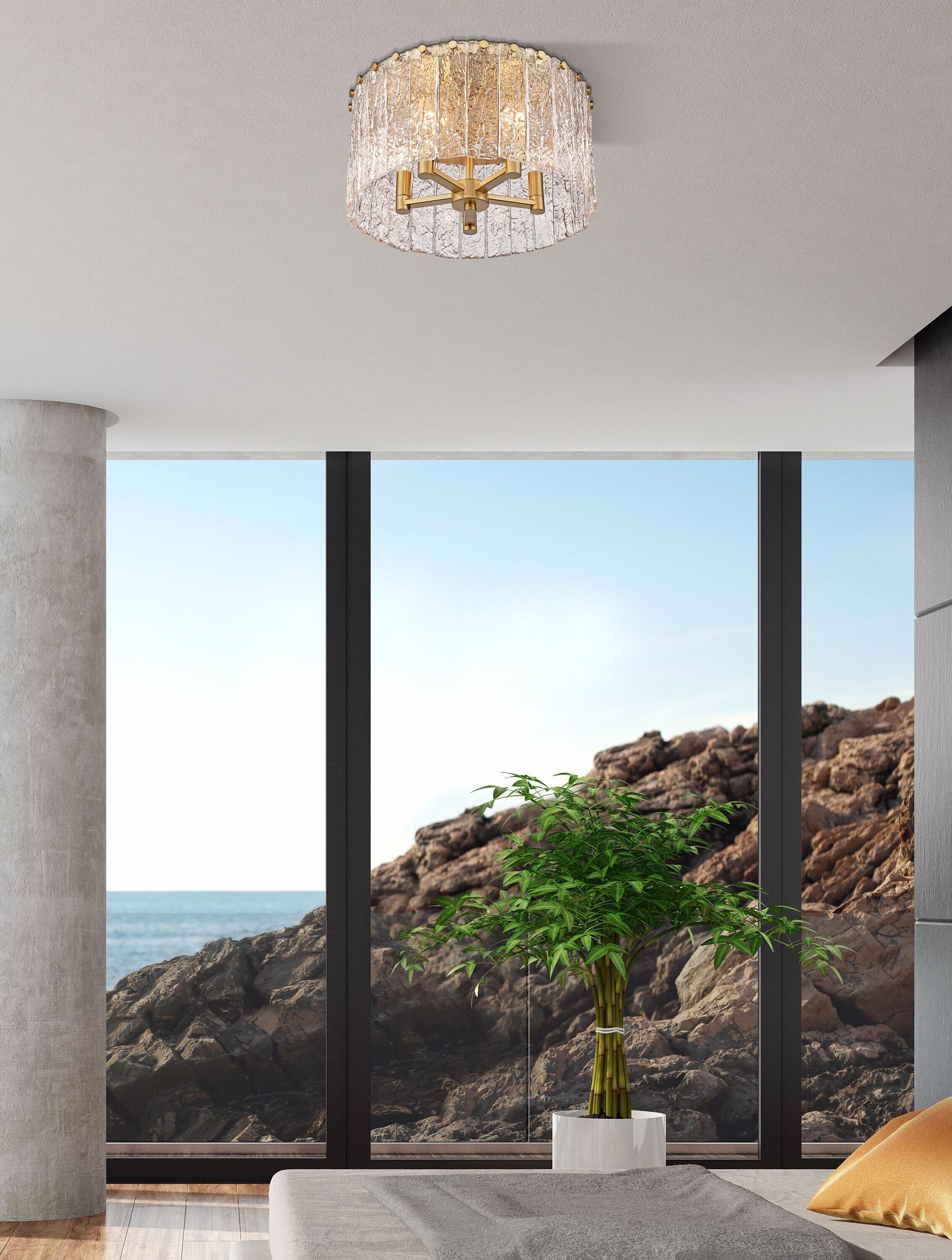 Z-Lite Glacier 5 - Light Flush Mount in  Modern Gold