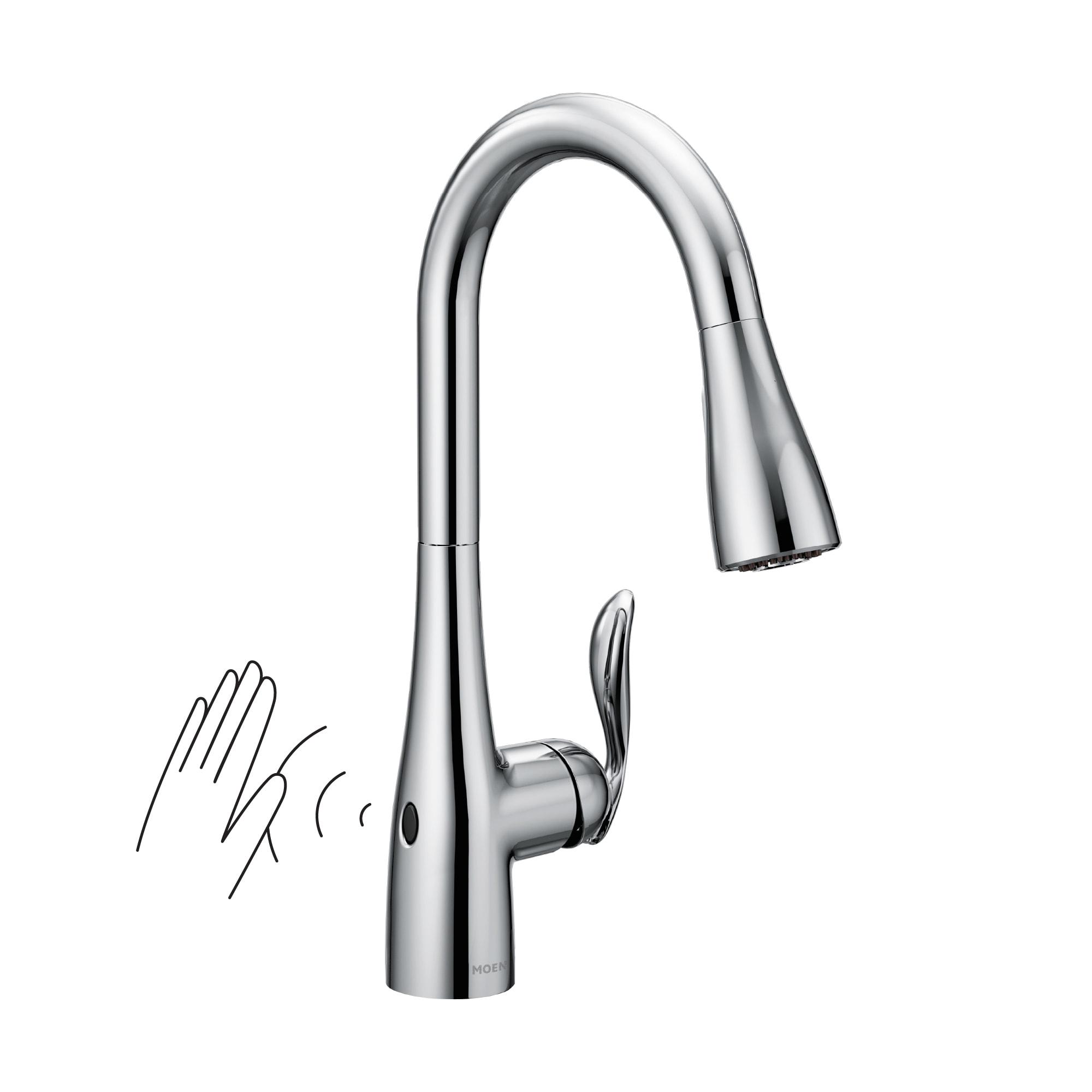 Moen Arbor MotionSense Wave Single Handle Pulldown Kitchen Faucet with Power Clean Technology