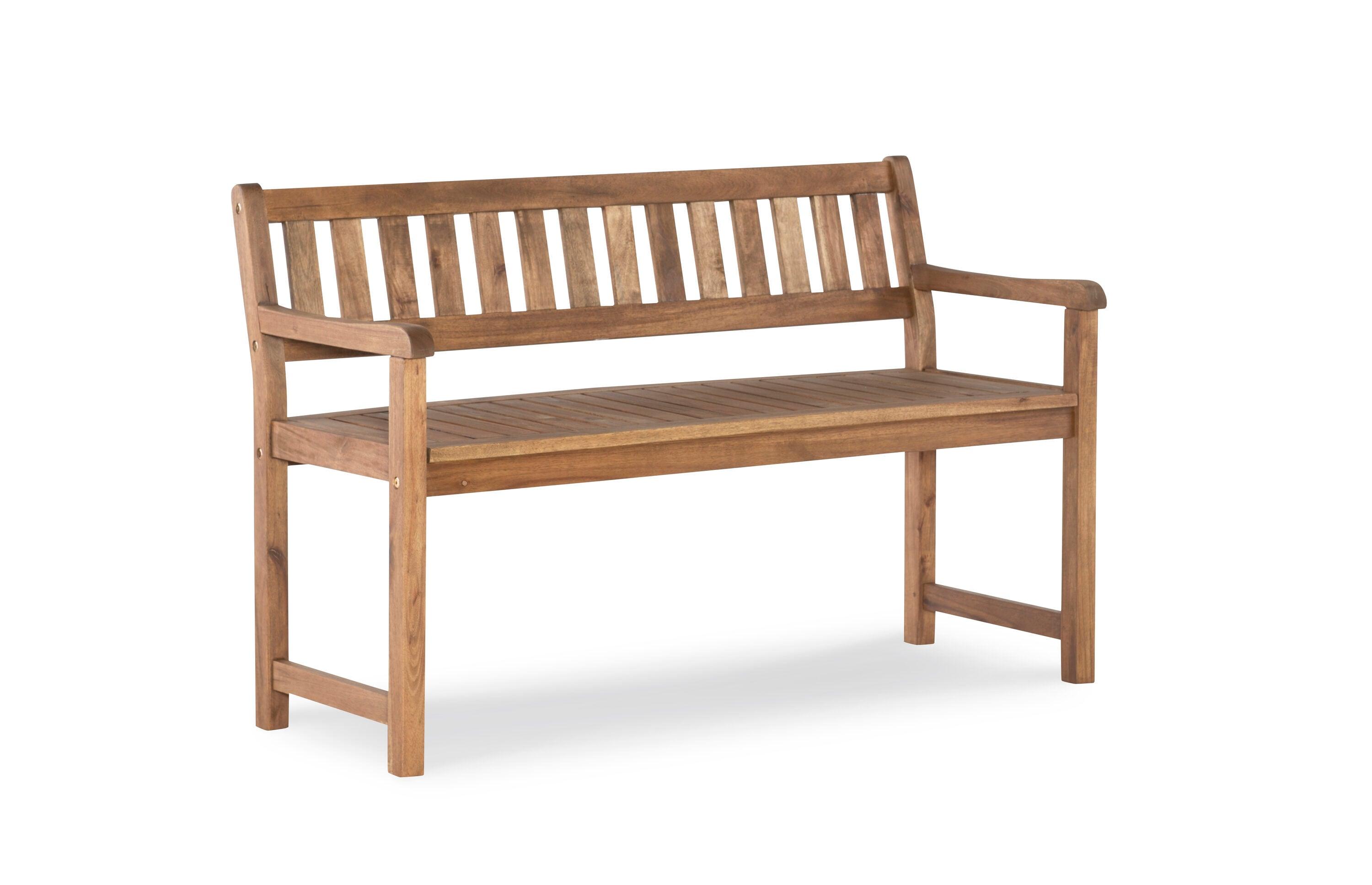 Linon Catalan Bench - Teak Finish