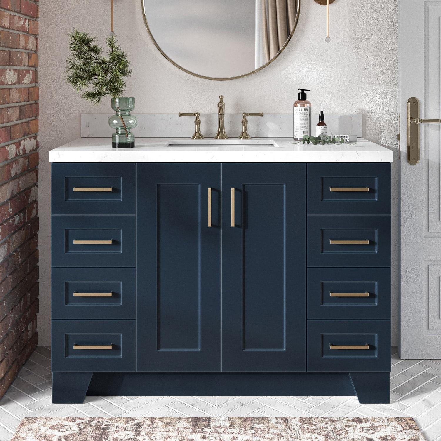 Sawyer 48'' Solid Wood Single Bathroom Vanity Base Only, Base Cabinet without Top