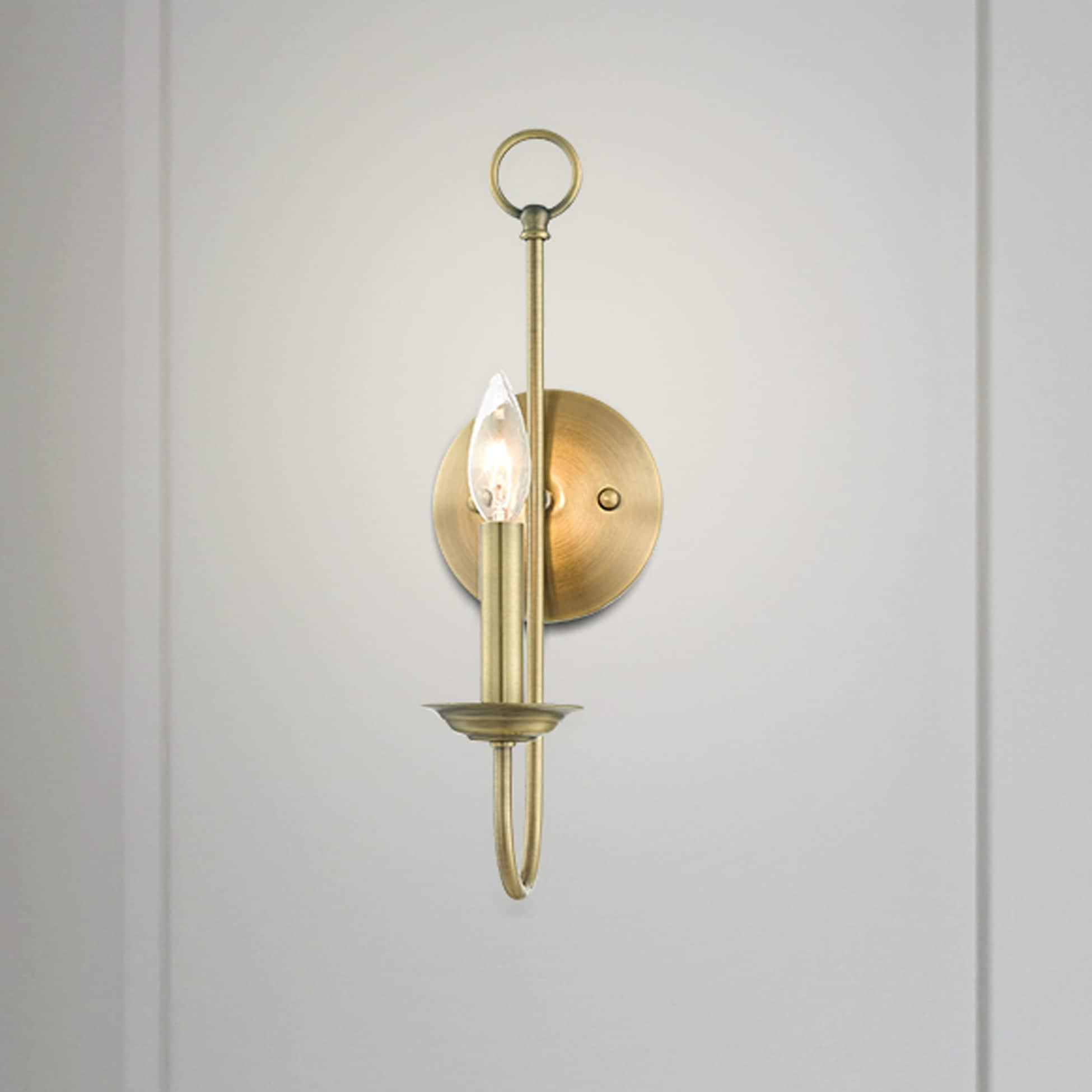 Livex Lighting Estate 1 - Light Wall Light in  Antique Brass