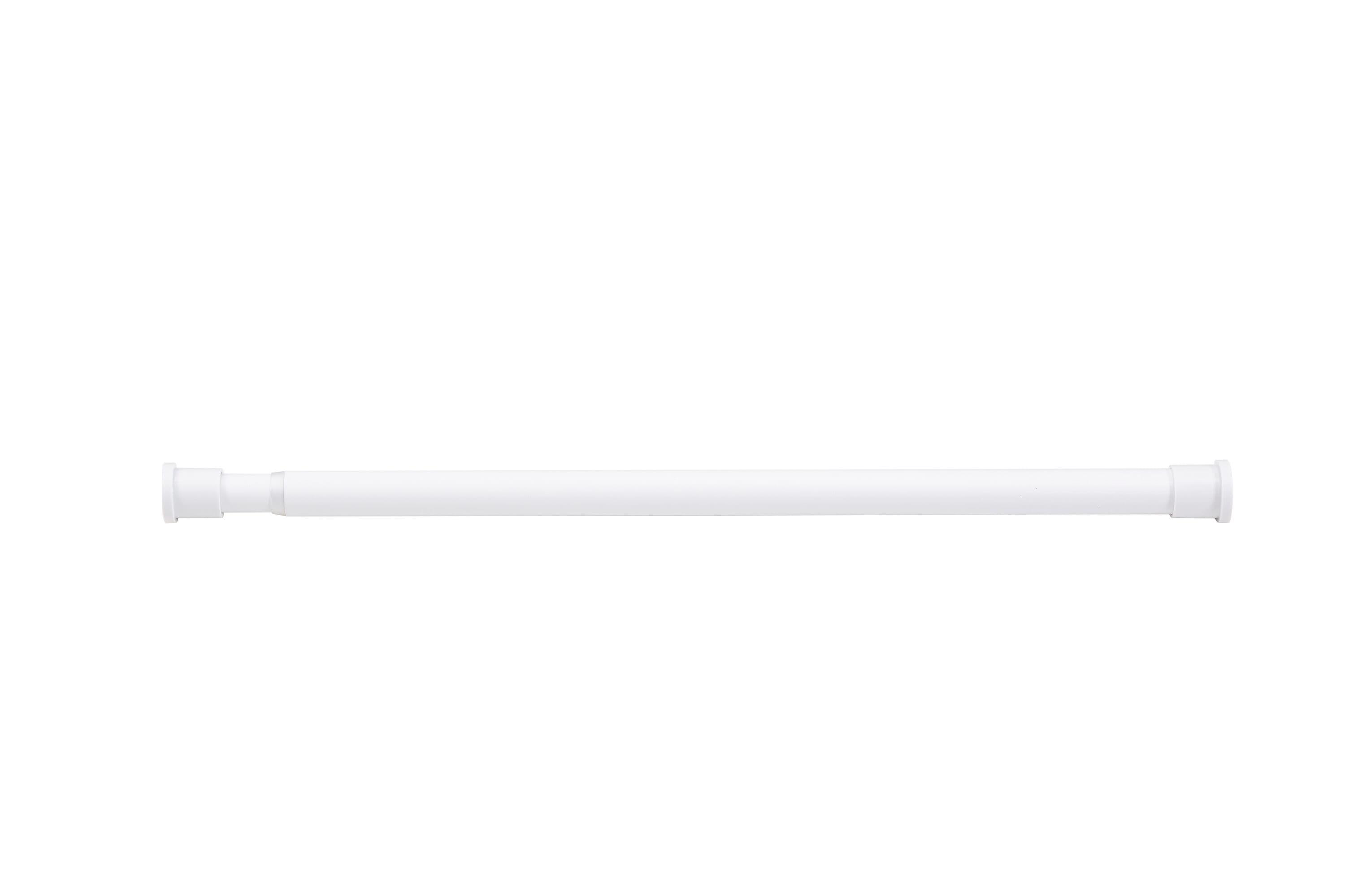 Zenna Home Tension Stall Shower Rod, 27"-40", White