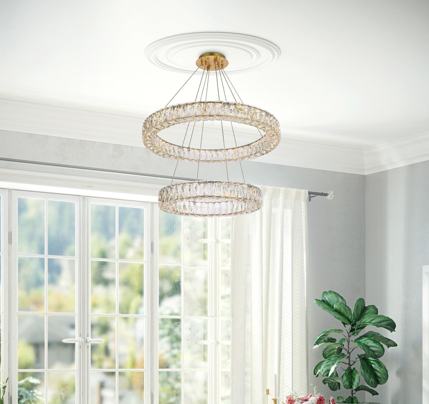 Elegant Lighting Monroe 2 - Light Chandelier in  Gold