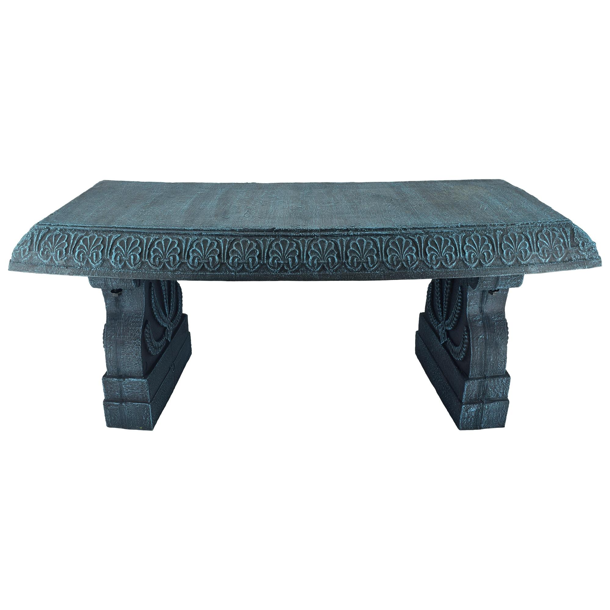 Arcadia Garden Products Fiber clay bench Dark blue 15-Inches x 17-Inches