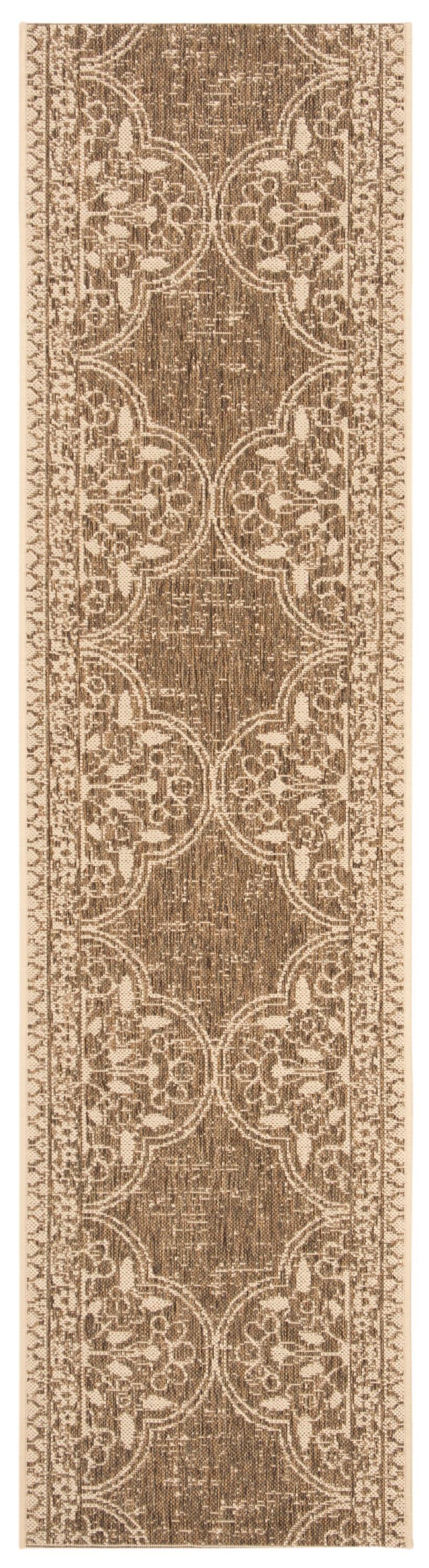 SAFAVIEH Beach House Kiaran Southwestern Indoor/Outdoor Runner Rug Cream/Beige, 2' x 8'