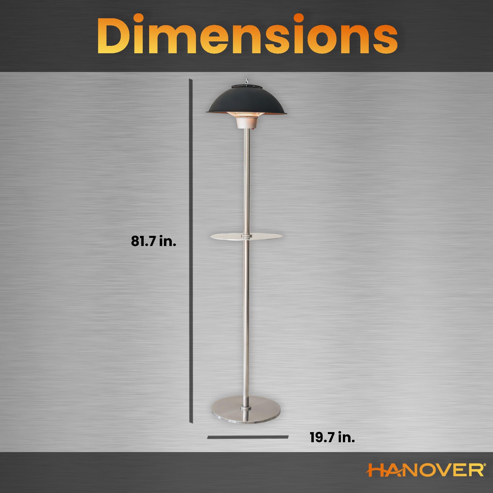 Hanover Hanover Electric Carbon Infrared Heat Lamp with Built-in Table