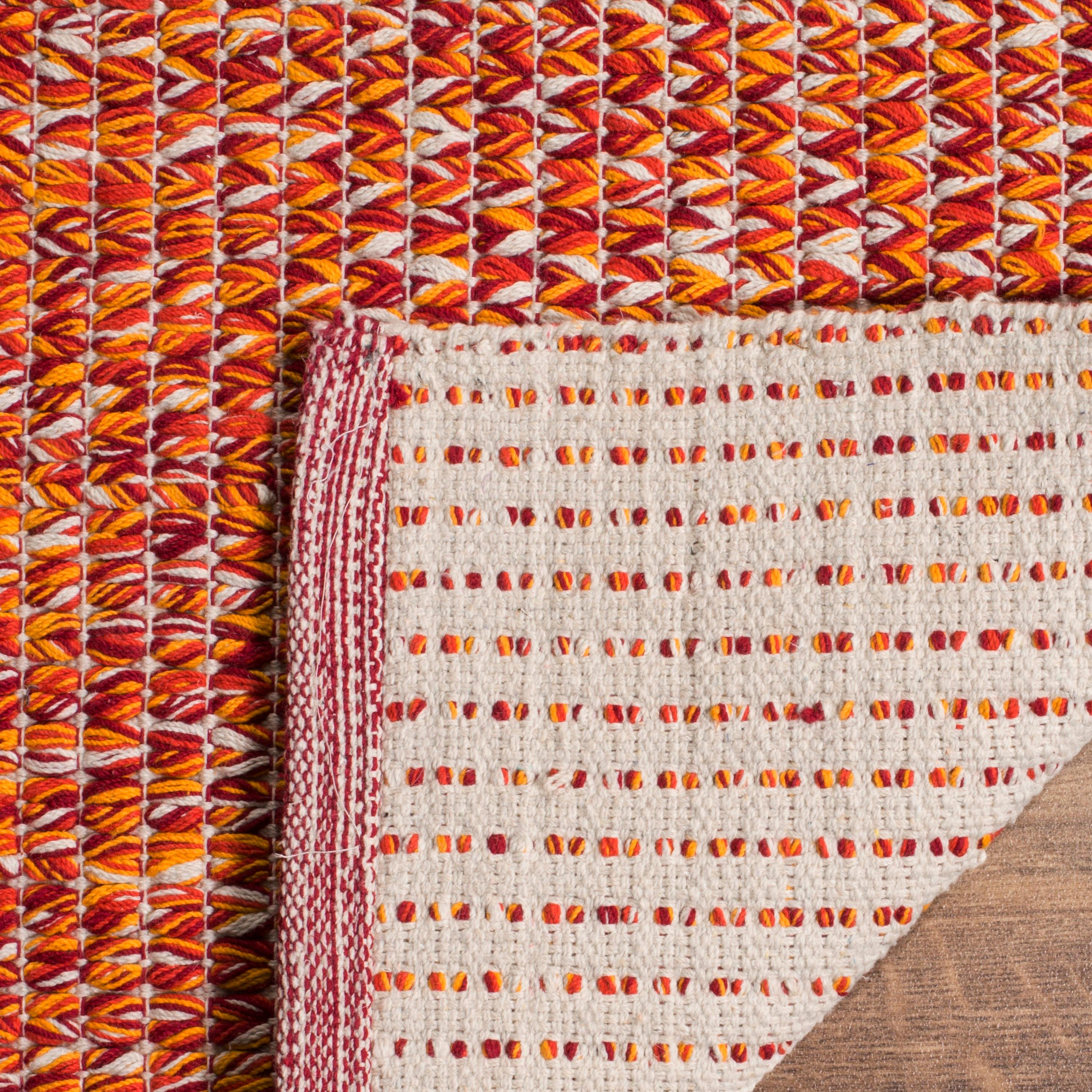Montauk MTK602 Hand Woven Indoor Area Rug - Orange/Multi - 4'x6' - Safavieh.