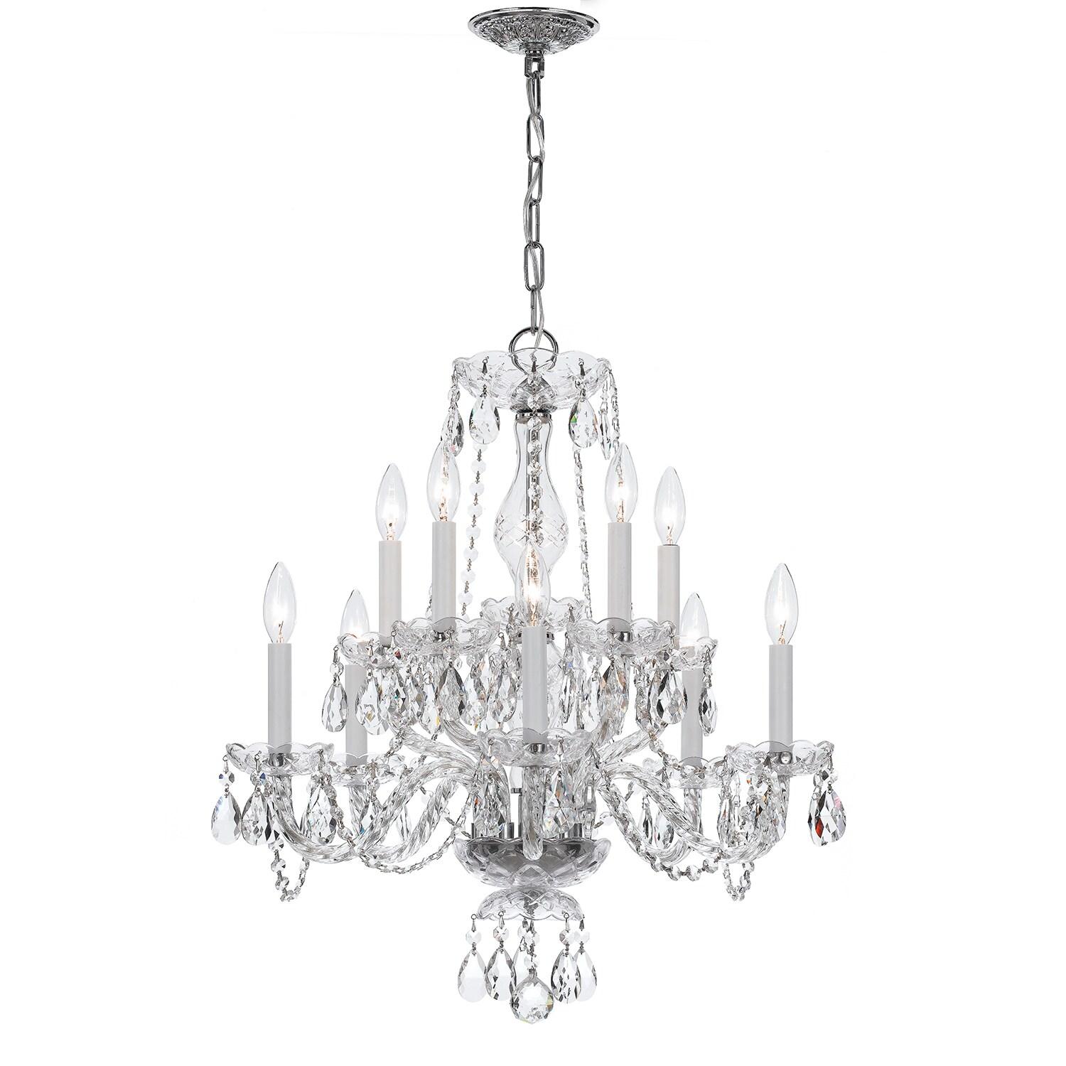Crystorama Lighting Traditional Crystal 10 - Light Chandelier in  Polished Chrome