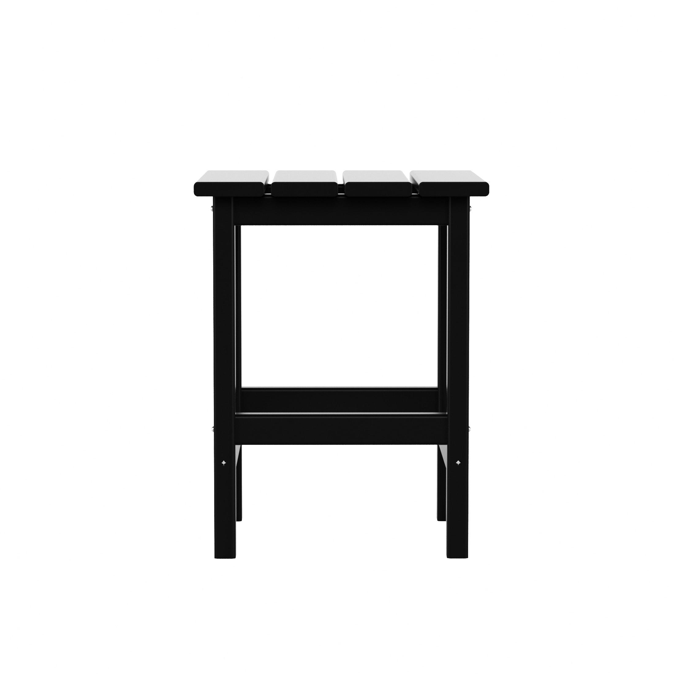 Westin Outdoor Patio Plastic Side Accent Table, Black