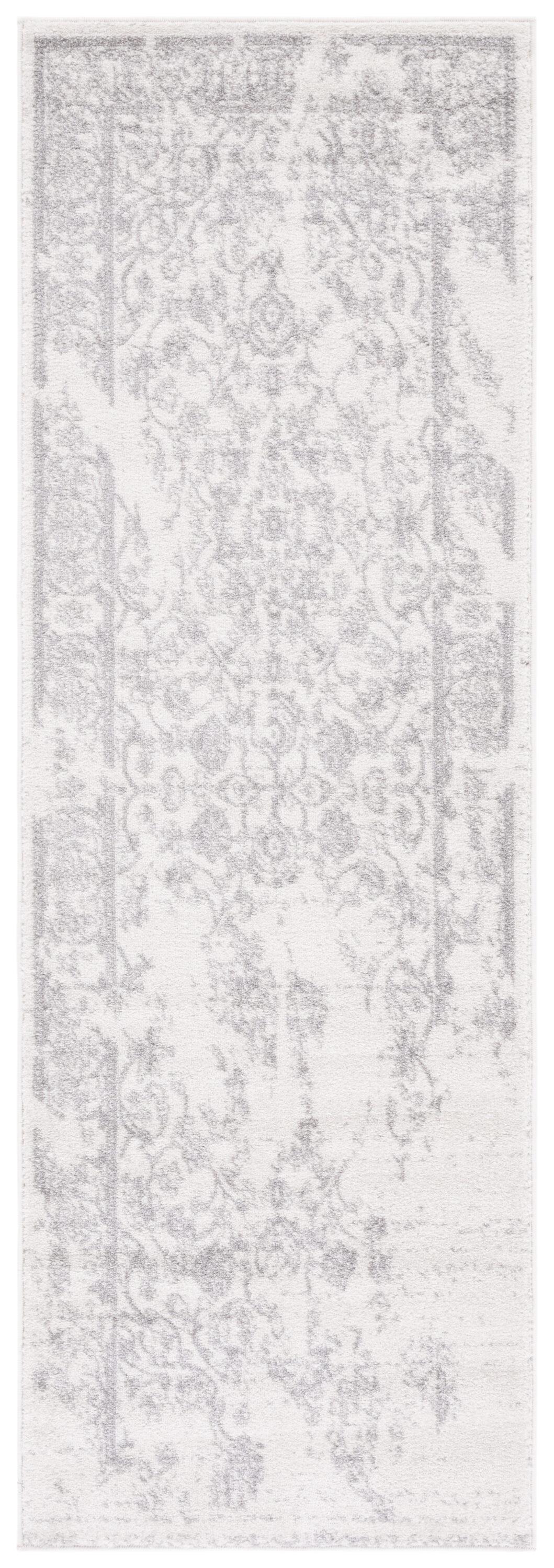 Adirondack ADR101 Power Loomed Runner Rug - Ivory/Silver - 2'6"x10' - Safavieh.