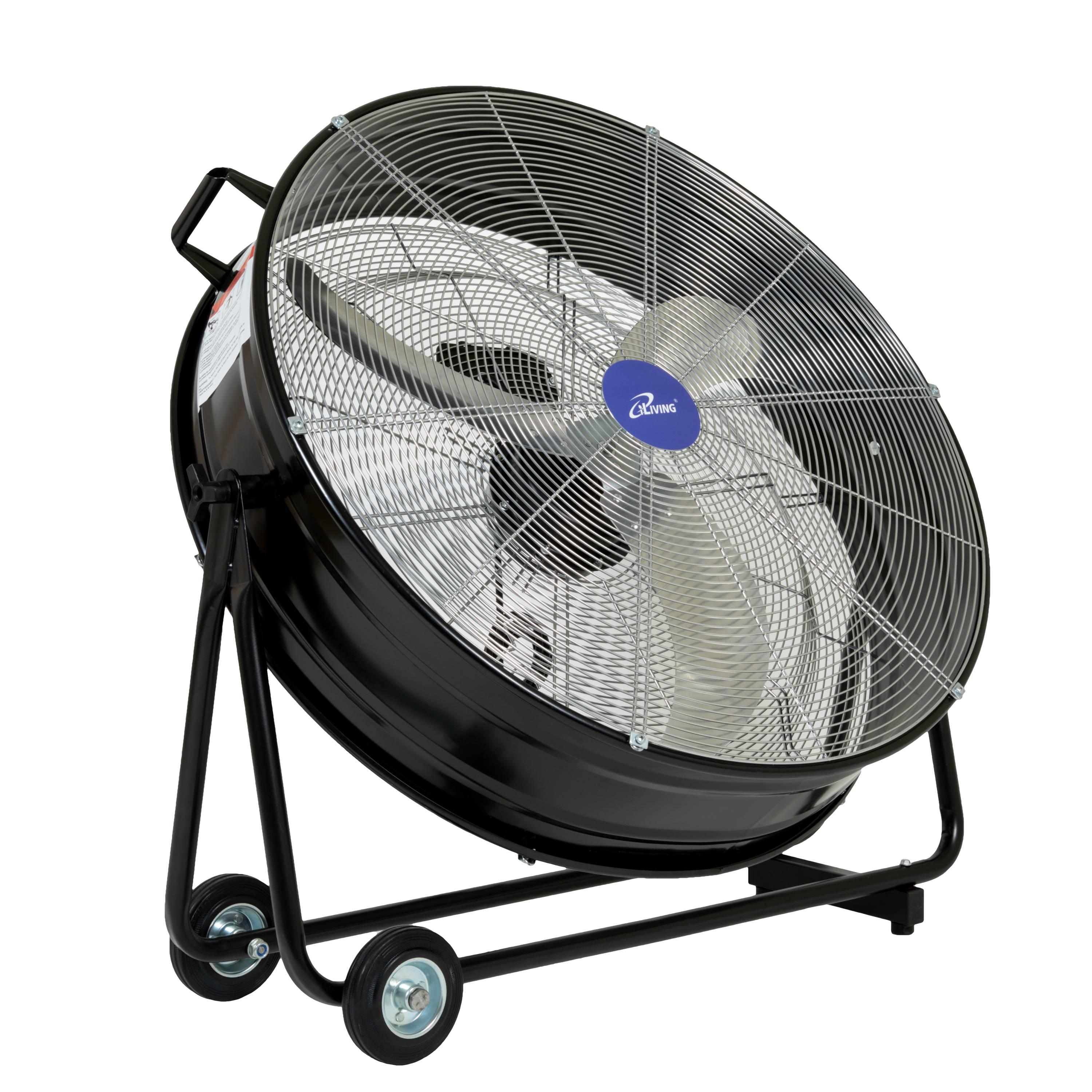iLIVING 30 Inches High Velocity Drum Fan Industrial, Commercial, (Residential) Air Circulator for Garage, Shop, Patio, Barn, Greenhouse, Speed Control 8300CFM, UL Listed