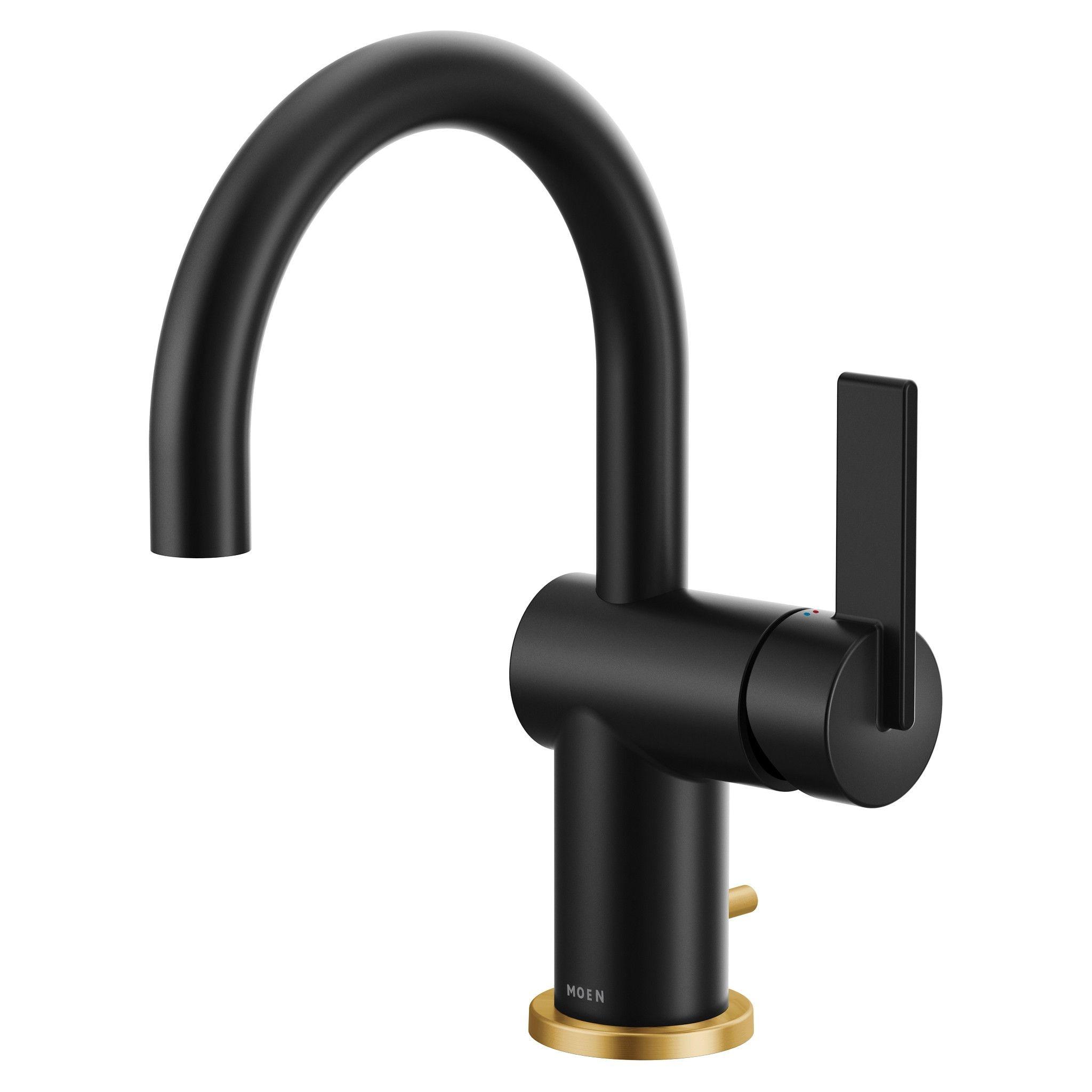 Cia Single Hole Bathroom Faucet, Modern One Handle Bathroom Sink Faucet with Drain Assembly
