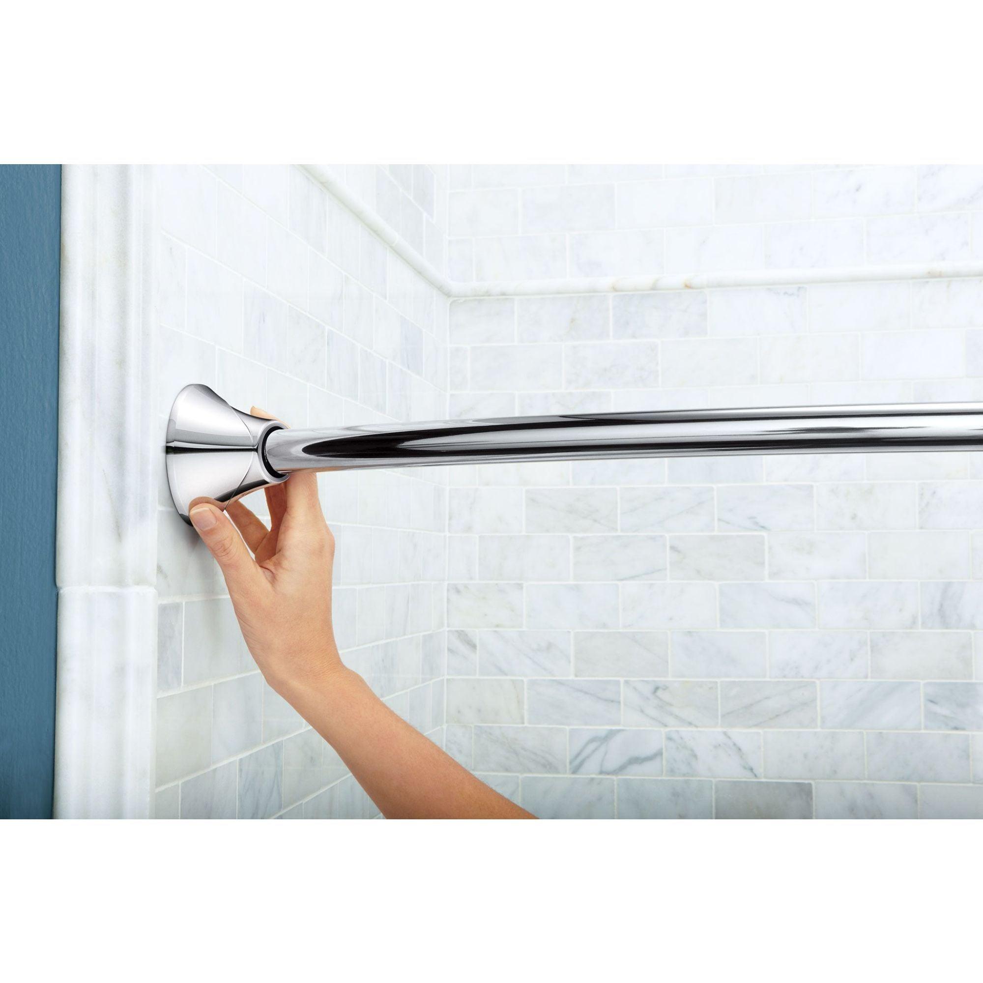 Moen 5-Foot Adjustable Tension Single Curved Shower Curtain Rod
