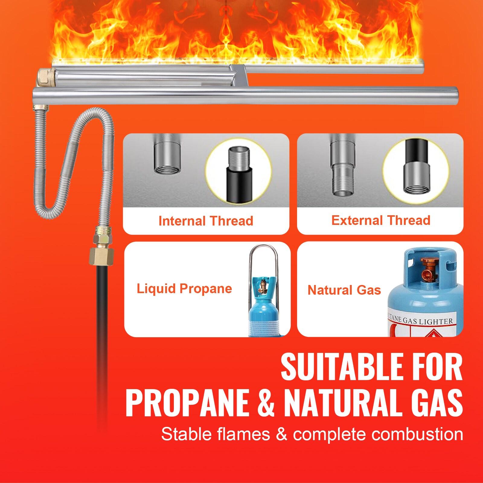 VEVOR 17.95'' x 6.02'' Rectangle Stainless Steel Fire Pit Accessory