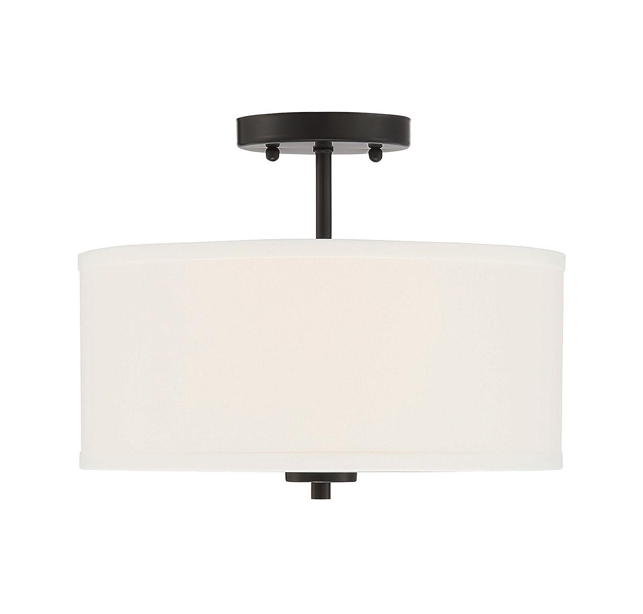 Trade Winds Cassie Drum Semi-Flush Mount Ceiling Light in Matte Black