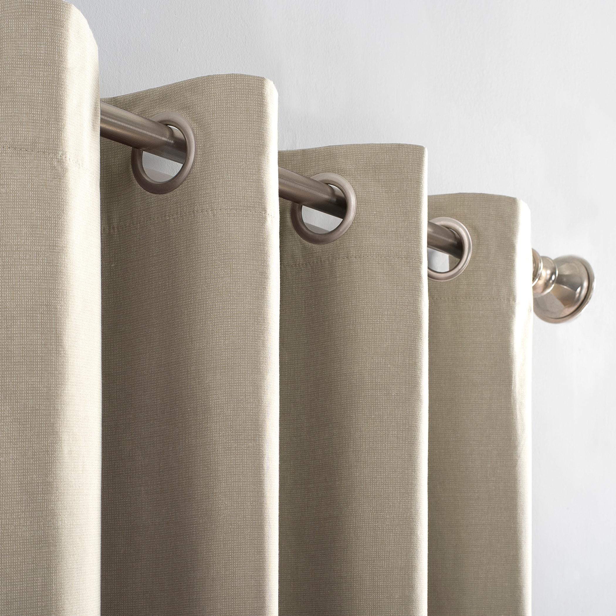 Sun Zero Duran Thermal Insulated 100% Blackout Grommet Curtain Panel, 50"x84", Linen (Single Panel)