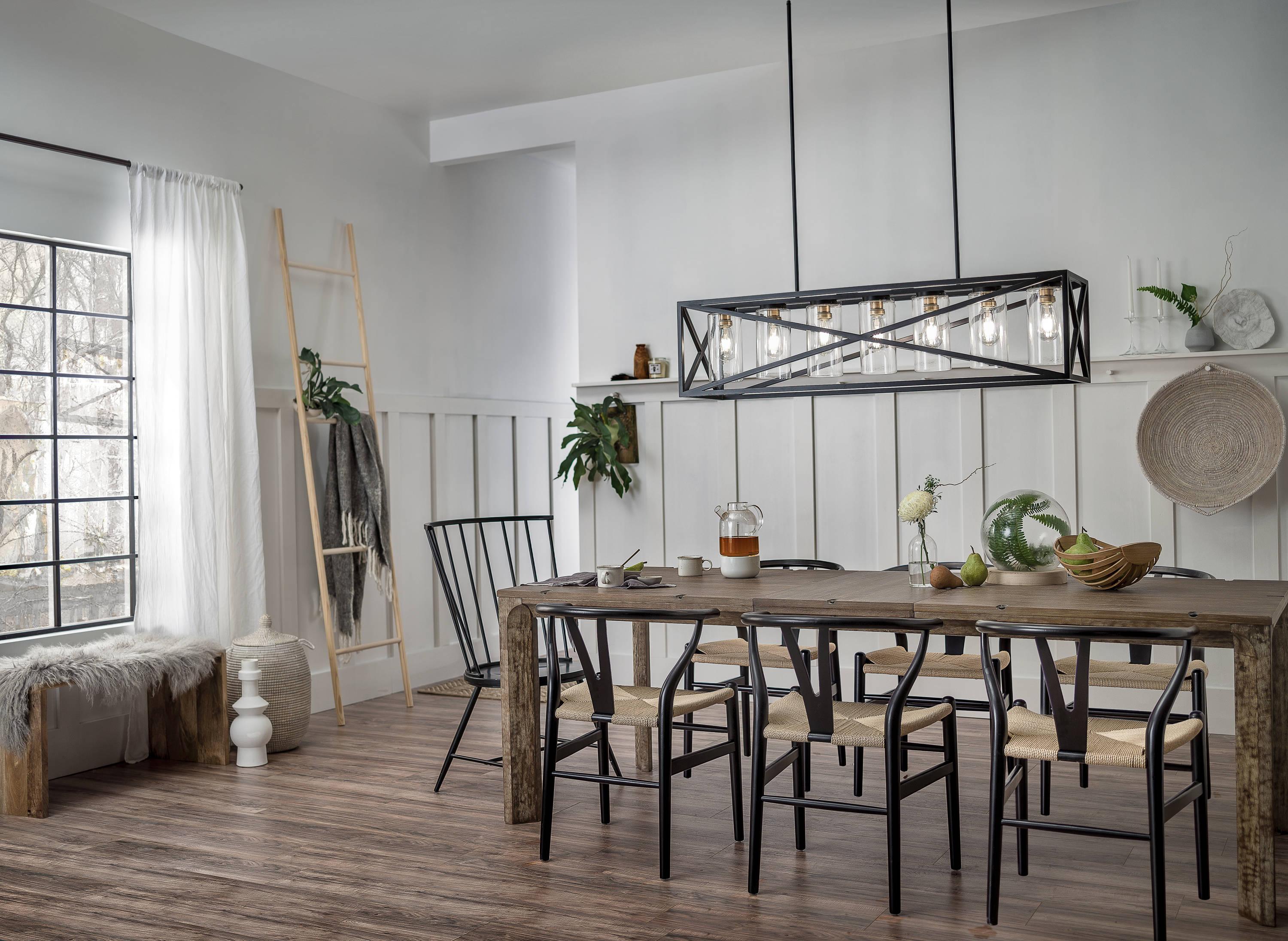 Gracie Oaks Brendetta 7 - Light Black Kitchen Island Pendant