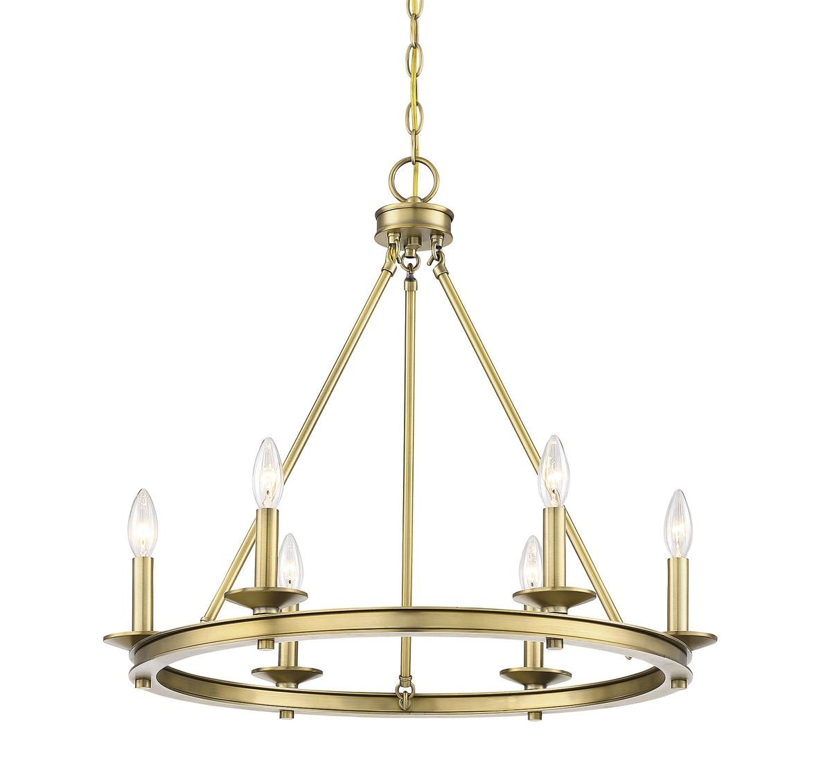 Savoy House Middleton 6 - Light Chandelier in  Warm Brass