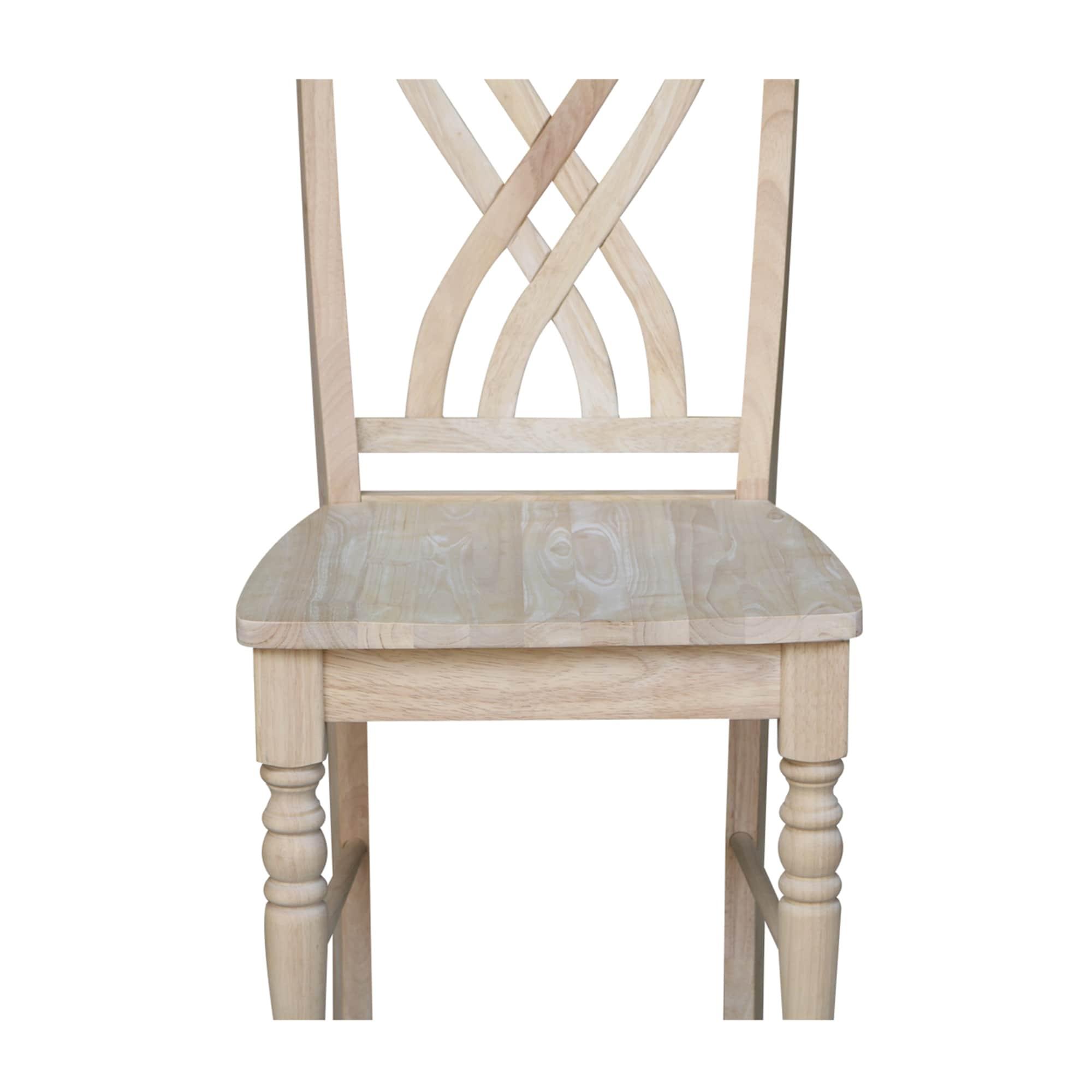 30 in. Seat Height Lattice Bar Height Stool
