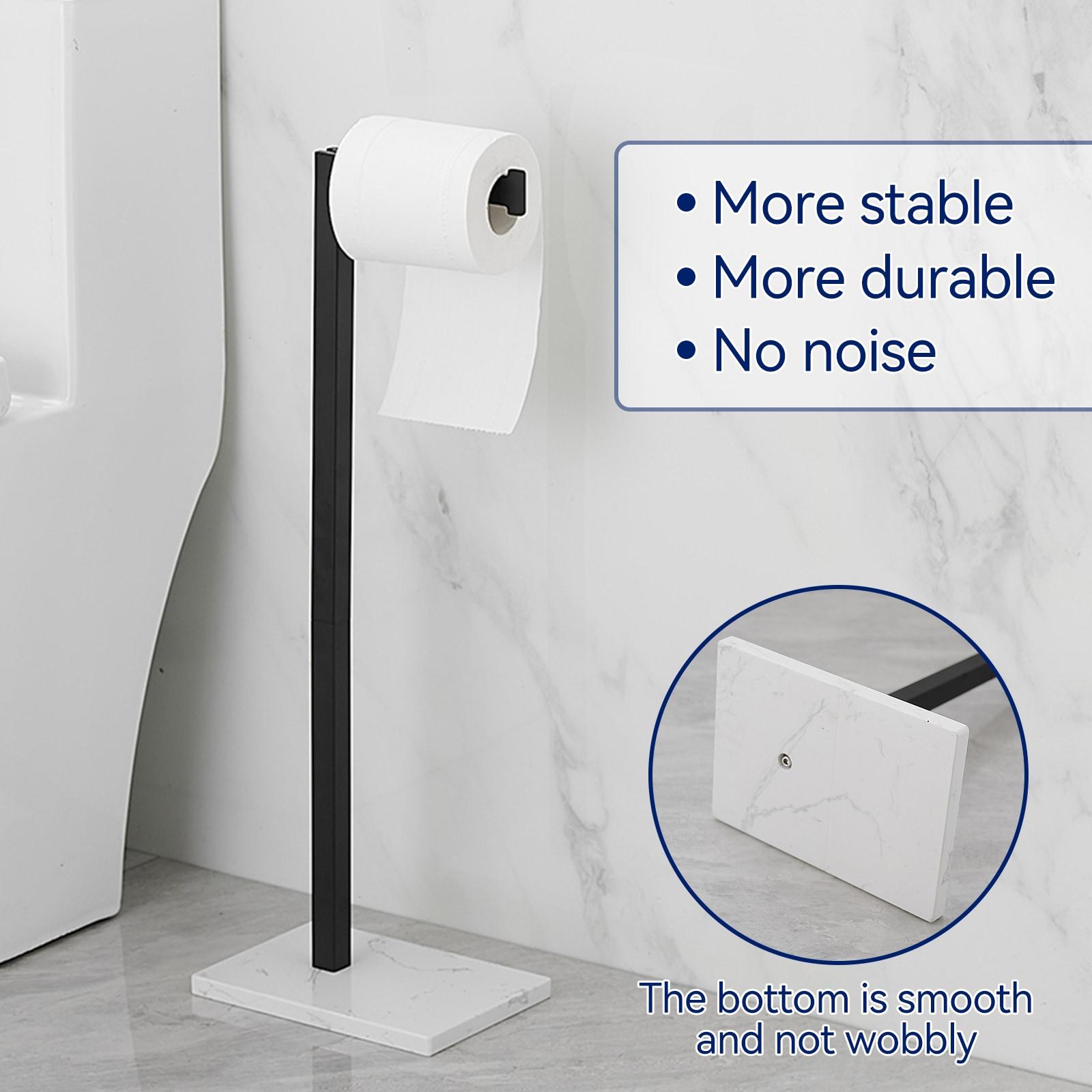 Free Standing Toilet Paper Holder with Weighted Base