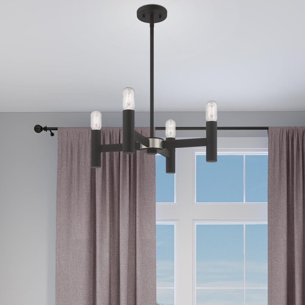 Livex Lighting Copenhagen 4 - Light Chandelier in  Black