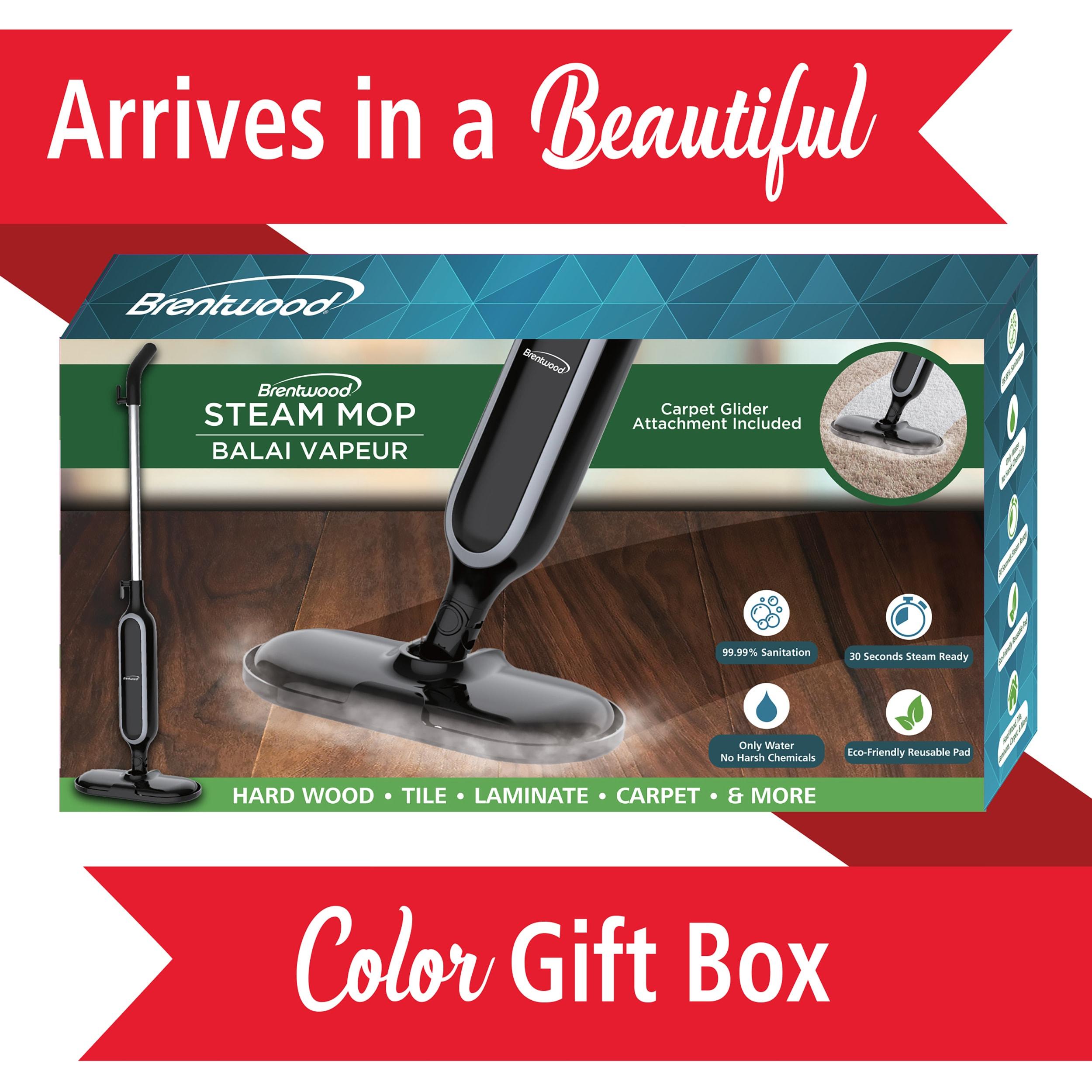 Brentwood 1100 Watt Steam Mop Hard Floor Steamer for Tile & Wood, Black