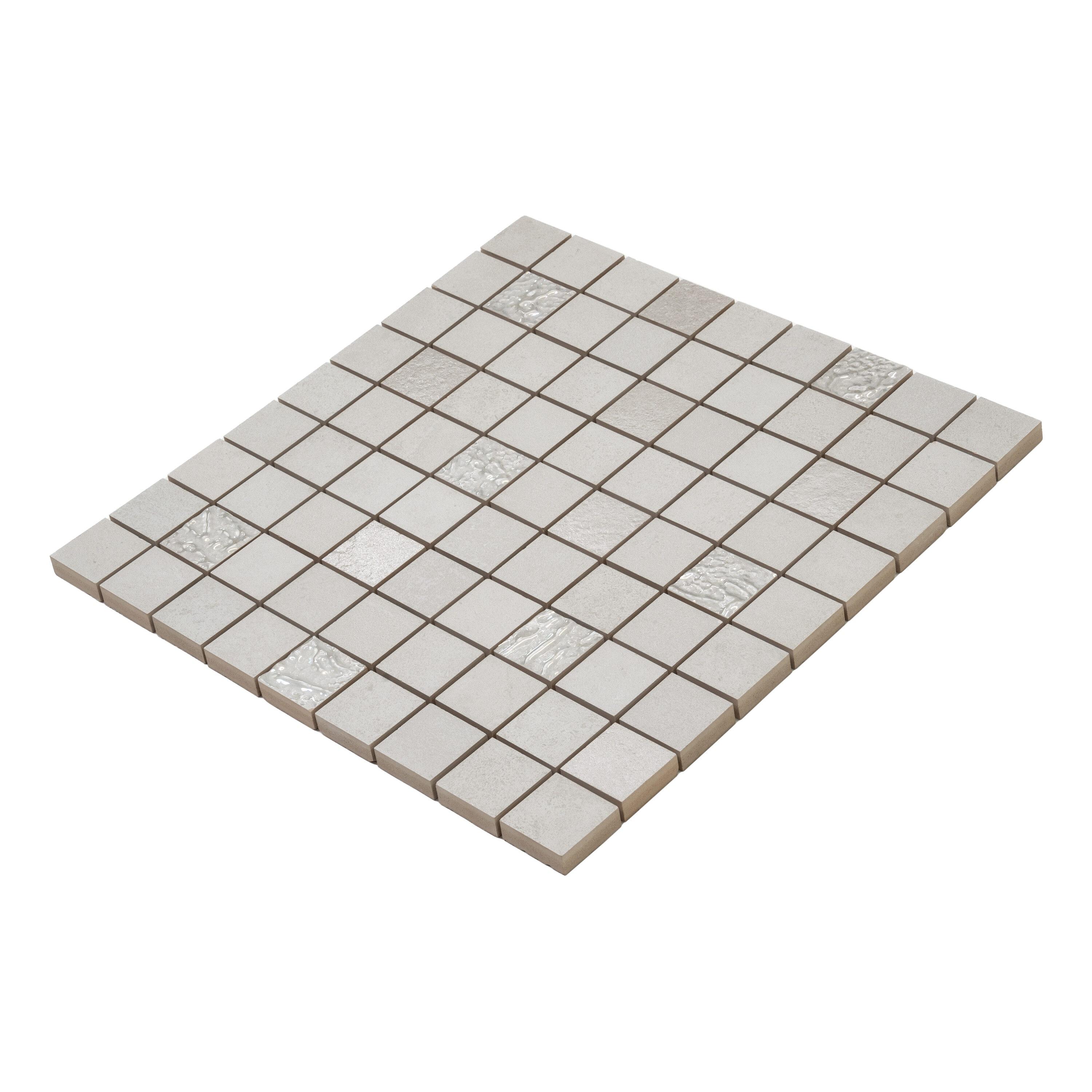 Apollo Tile  10 pack 12.4-in W x 12.4-in L Matte Ceramic Mosaic Wall and Floor Tile (10.68 Sq ft/case)