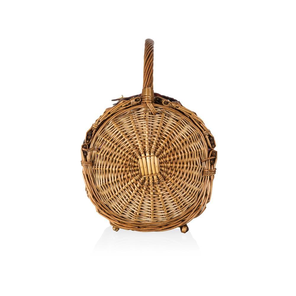 Barrel Wicker Picnic Basket with Picnic