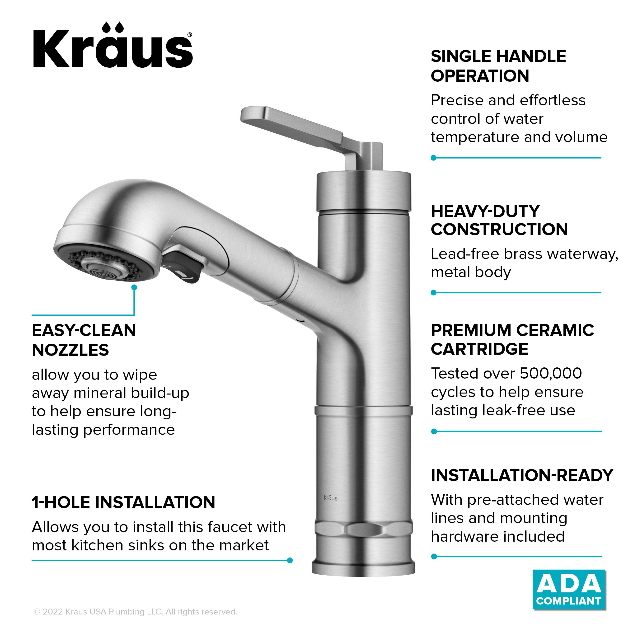 Allyn Pull-Out Single Handle Kitchen Faucet