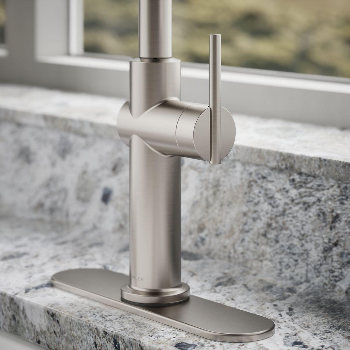 Kohler Crue Single Handle Pull Down Kitchen Faucet with Three-Function Pull Down Sprayer