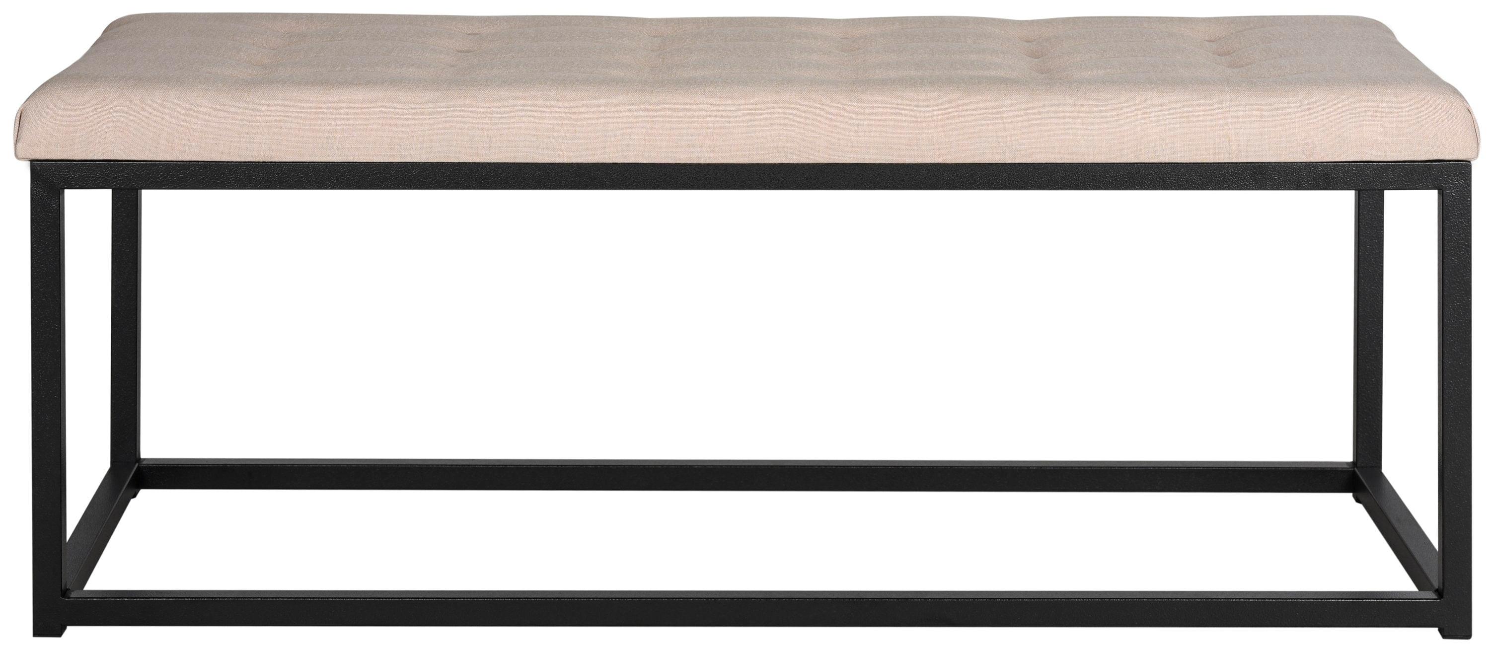 Reynolds Bench - Beige/Black - Safavieh