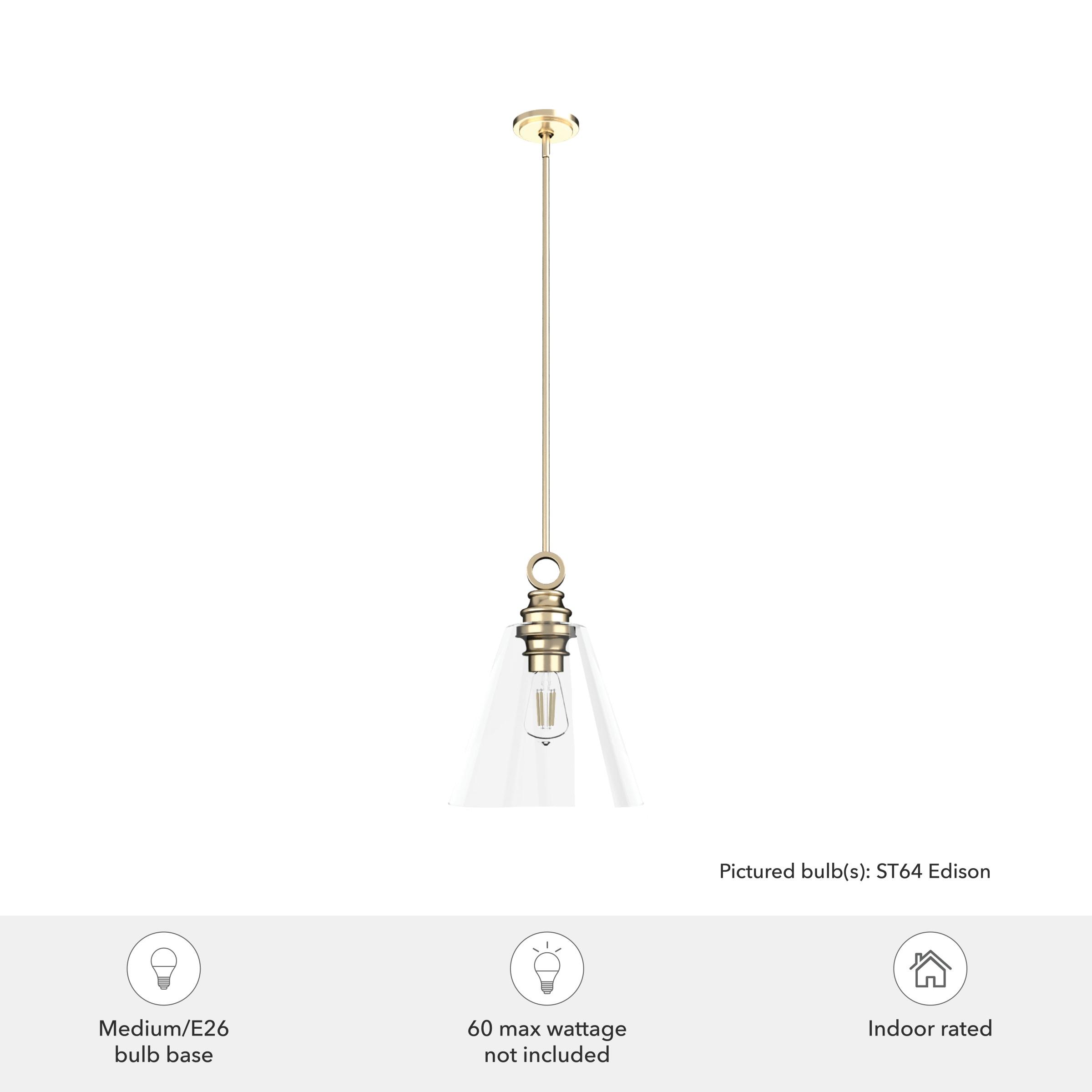 Hunter Fan Klein 1 Light Glass Cone Pendant