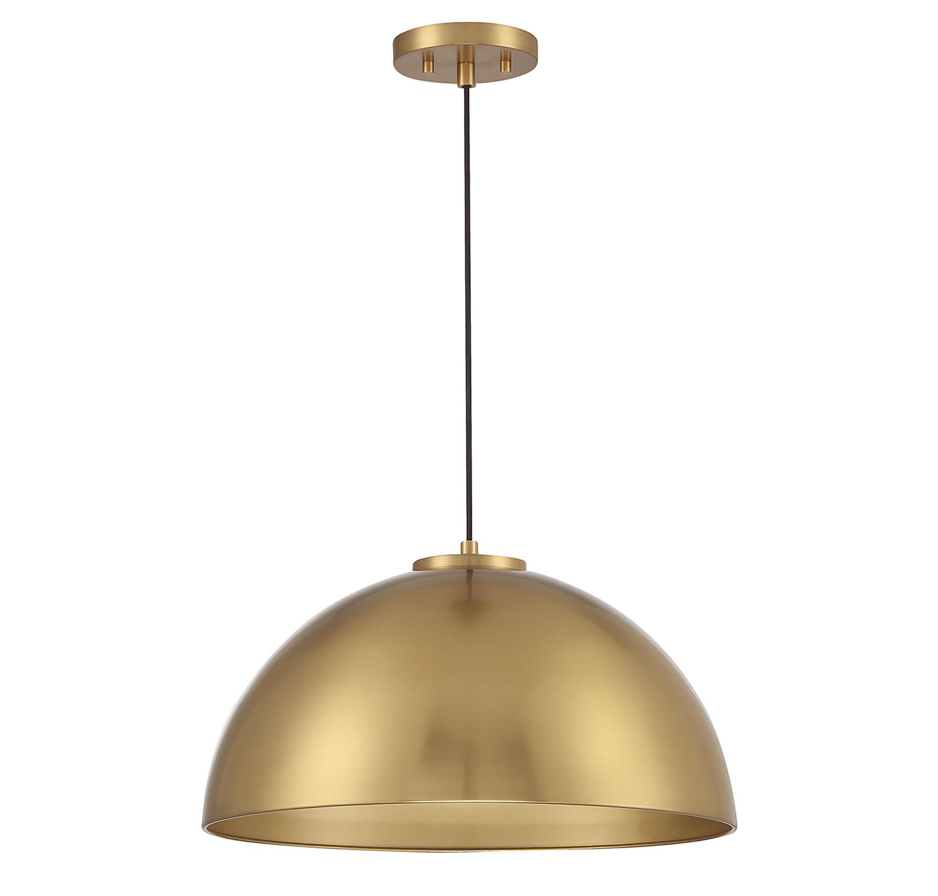 Trade Winds Hazel 1-Light Pendant in Natural Brass