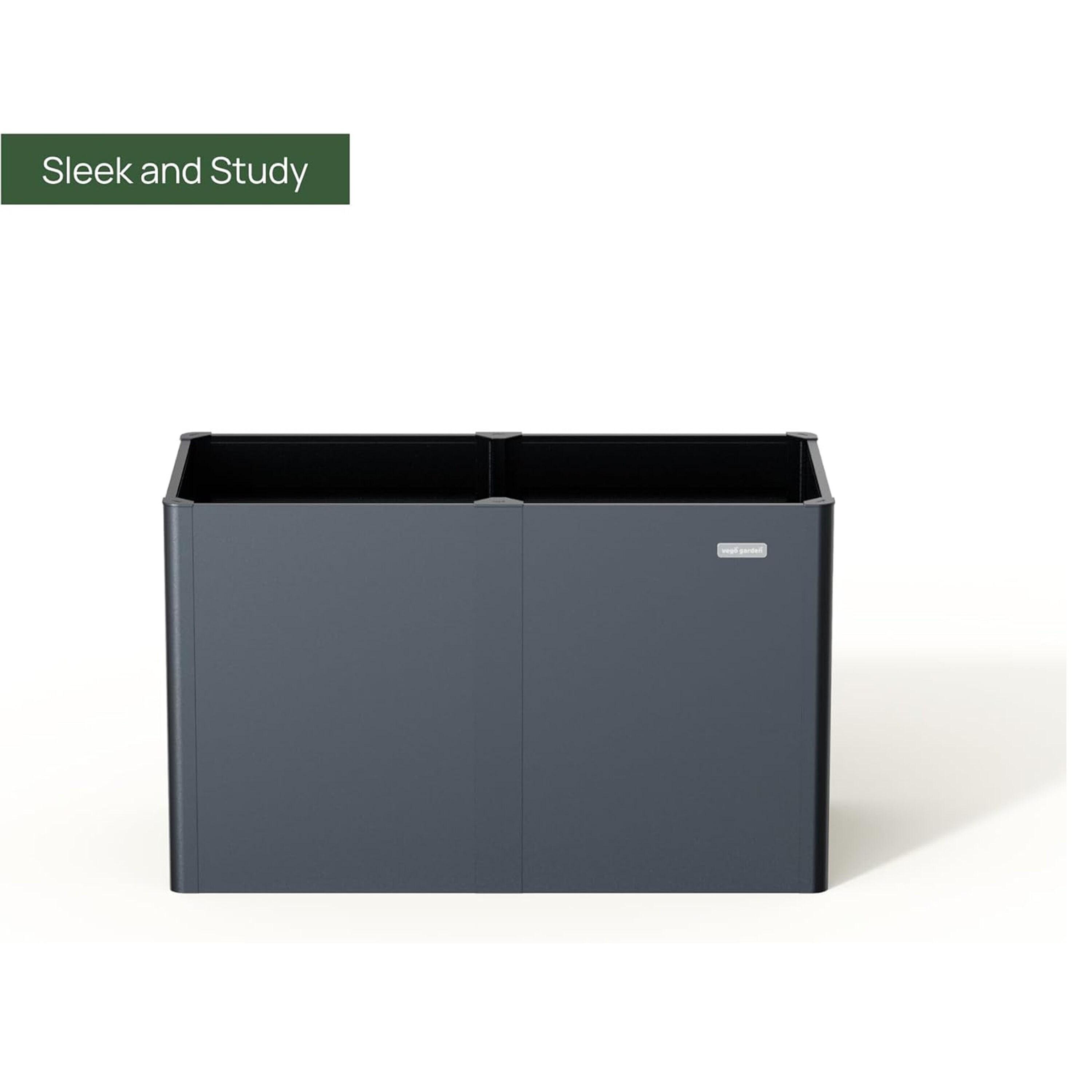 Vego Garden Modern 32" Tall Metal Outdoor Long Planter Box