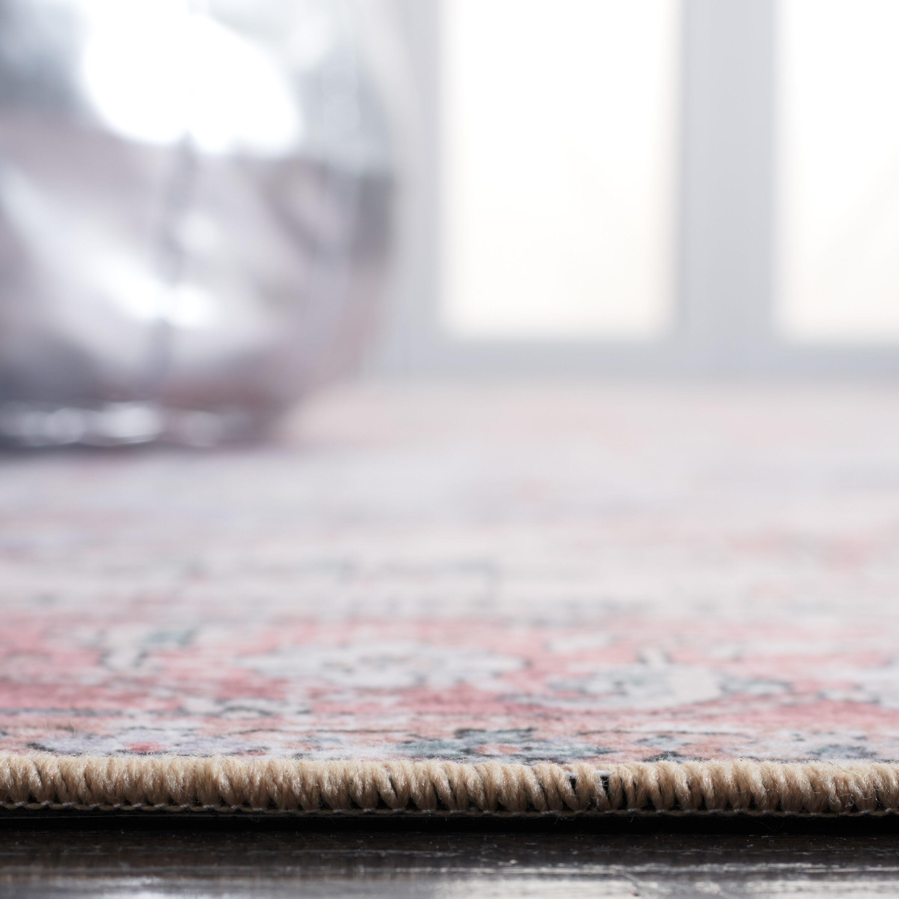 Tucson Vintage Persian TSN102 Power Loomed Machine Washable Skid-Resistant Indoor Area Rug - Grey Blue/Rust - 8'x10' - Safavieh