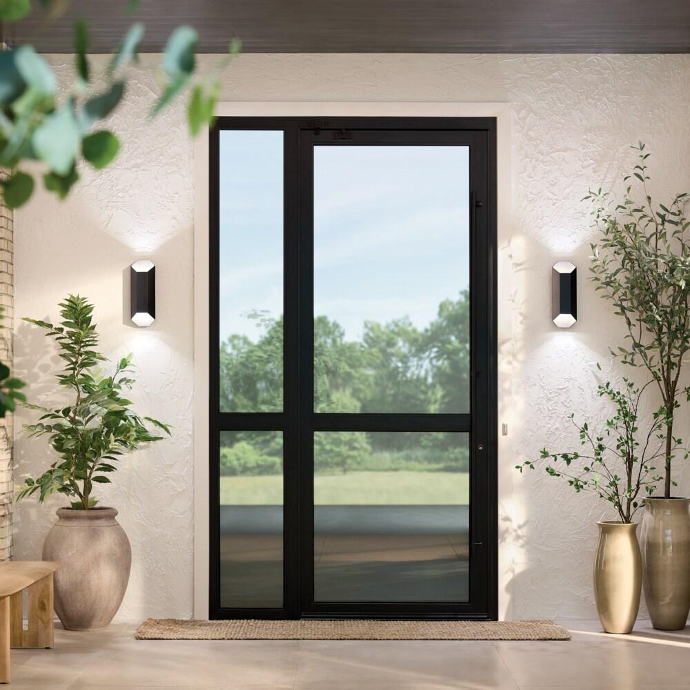 Estella Black Metal Dimmable LED Outdoor Wall Light