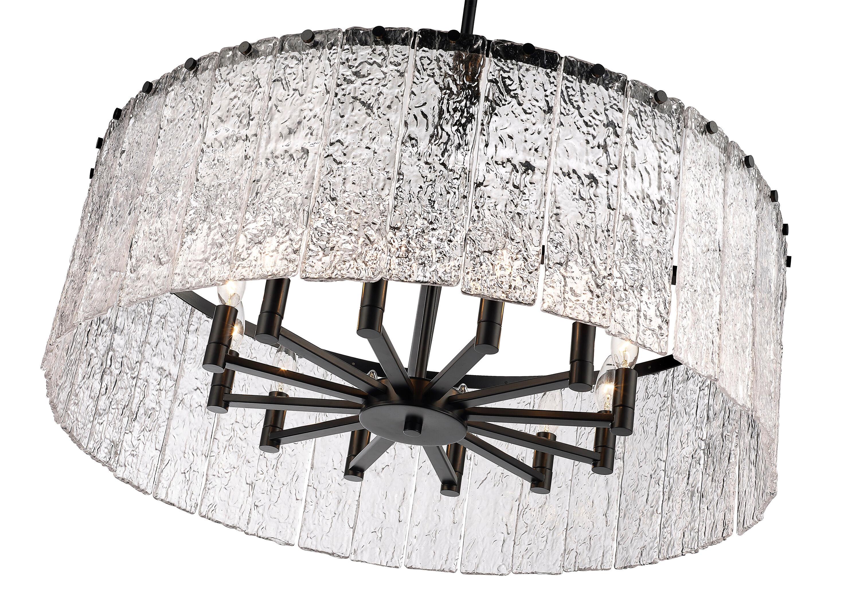 Z-Lite Glacier 12 - Light Chandelier in  Matte Black