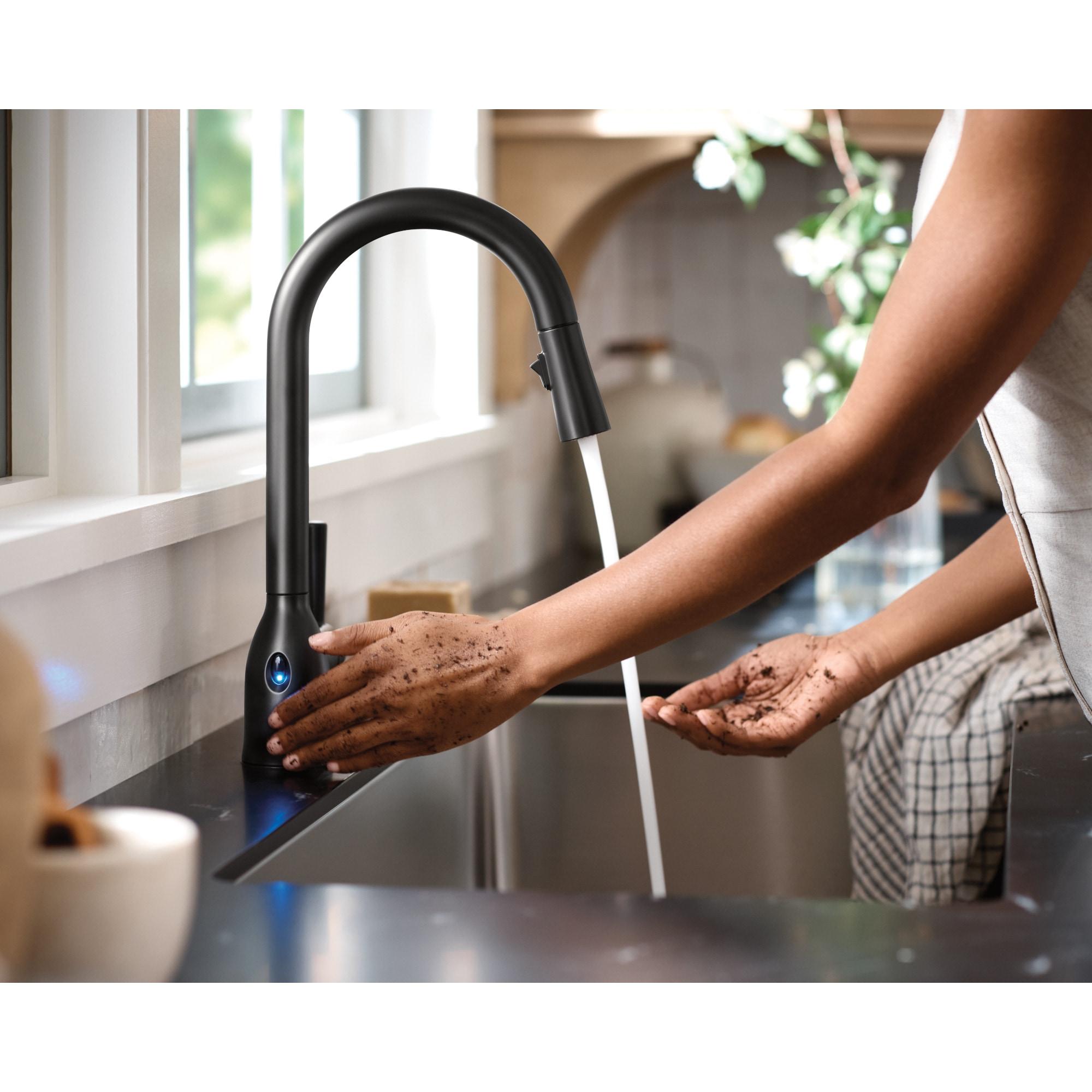 Adler Matte Black Touchless Pull-Down Kitchen Faucet