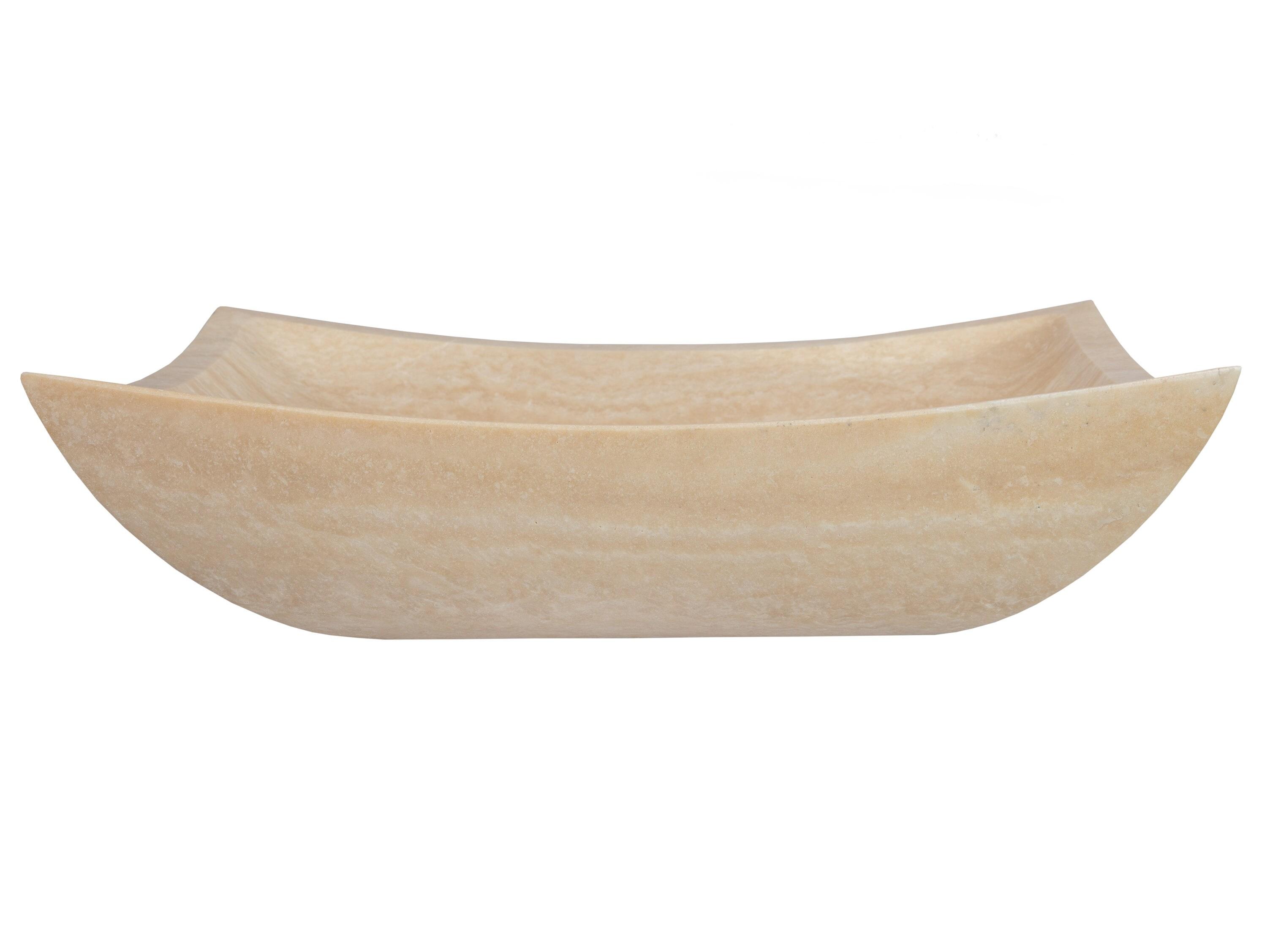 Eden Bath Zen 14.75'' Beige Stone Rectangular Bathroom Sink