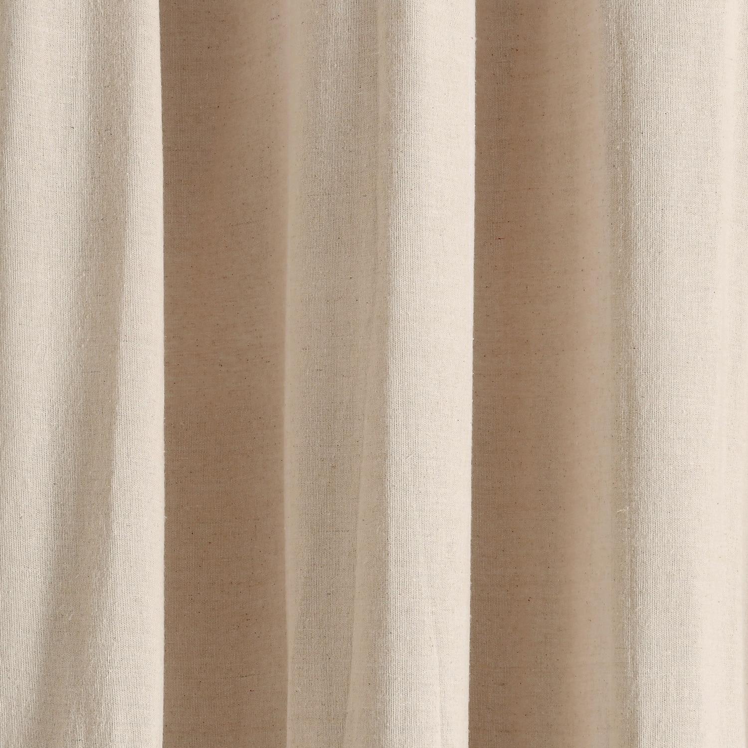 Linen Button Cotton Blend Blackout Curtain Panel