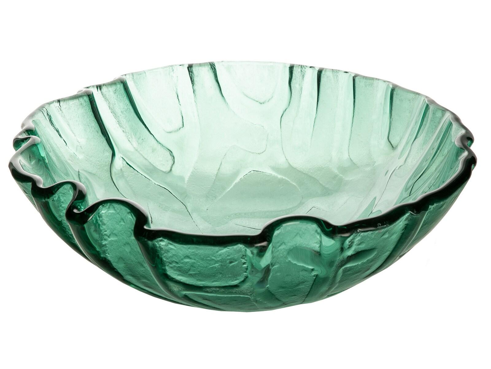 Eden Bath 16.5'' Green Tempered Glass Specialty Bathroom Sink