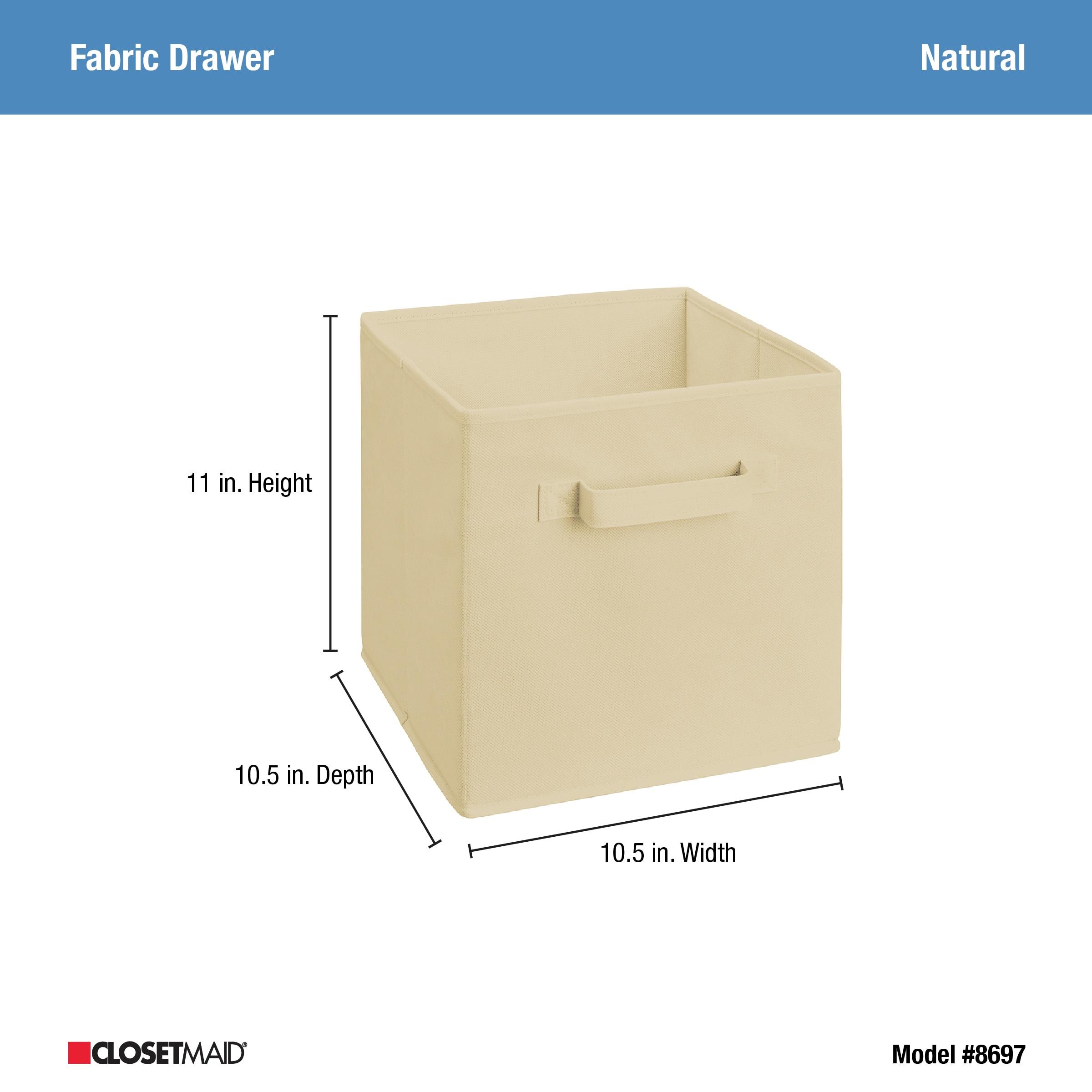 Natural Polypropylene Collapsible Fabric Storage Drawer