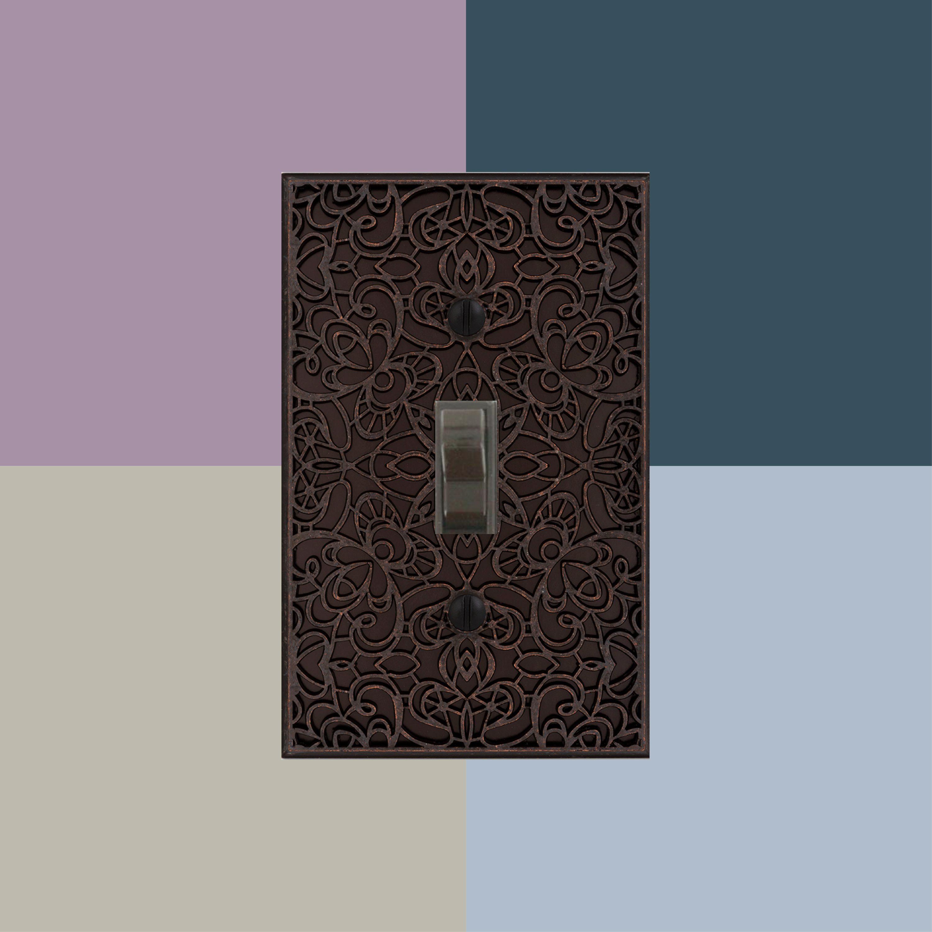 Amerelle 73TDB Moderne Wallplate 1 Toggle Cast Metal Aged Bronze 1-Pack