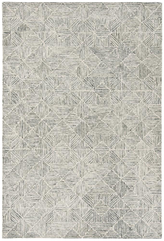 SAFAVIEH Abstract Brock Geometric Area Rug, Green/Ivory, 5' x 8'