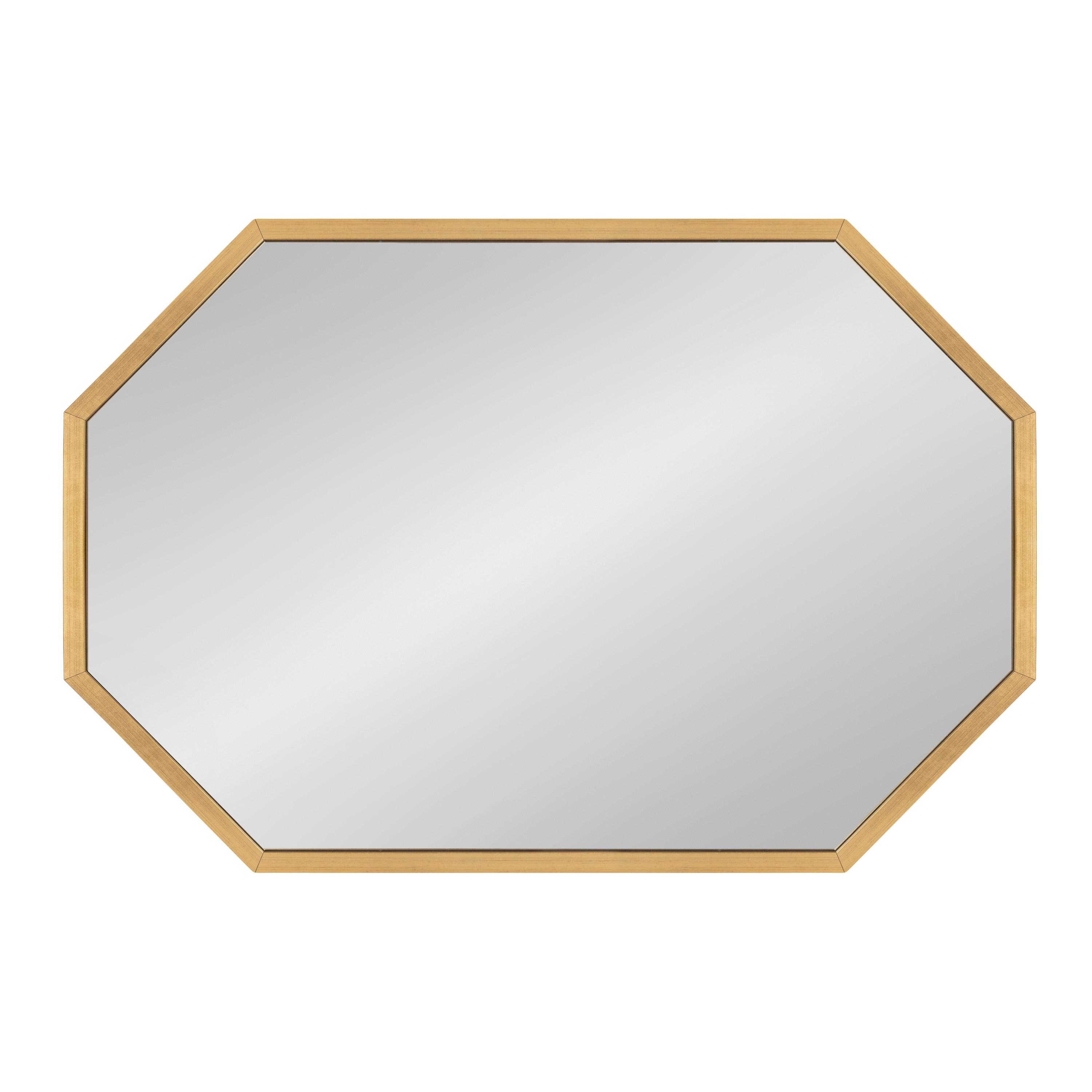 24" x 36" Laverty Octagon Wall Mirror Gold - Kate & Laurel All Things Decor