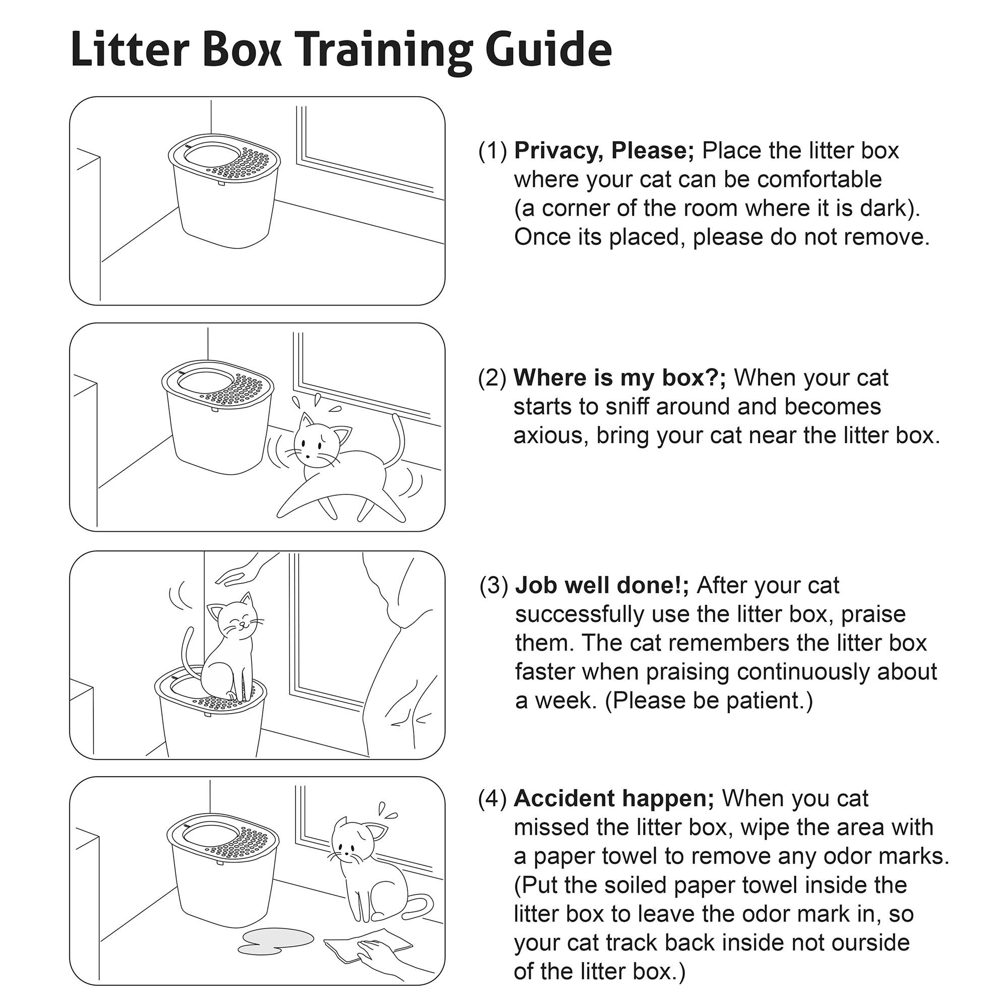 Plastic Enclosed Litter Box with Scoop